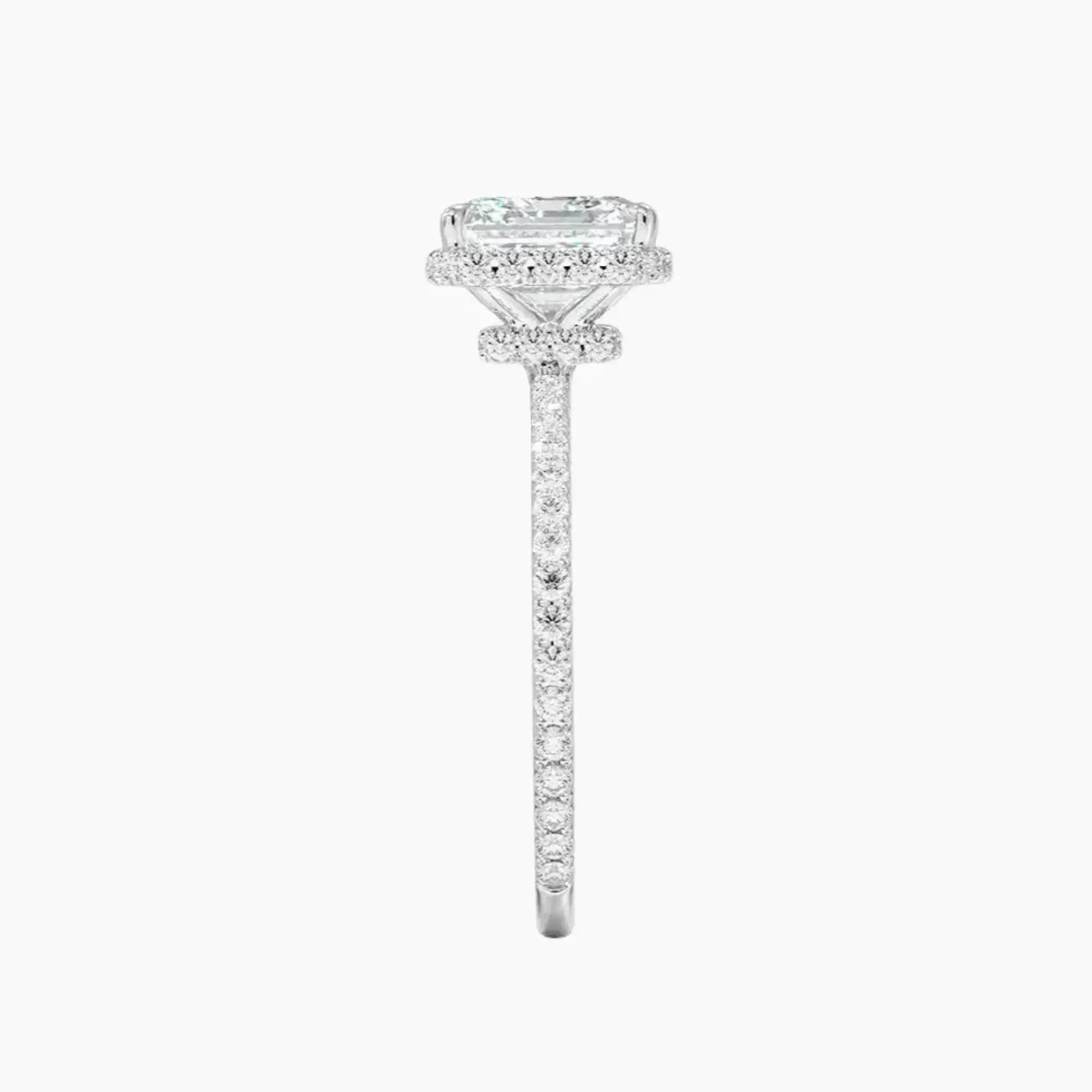 OBSER501 - Mirabel Pave Halo Asscher engagement ring setting view 3