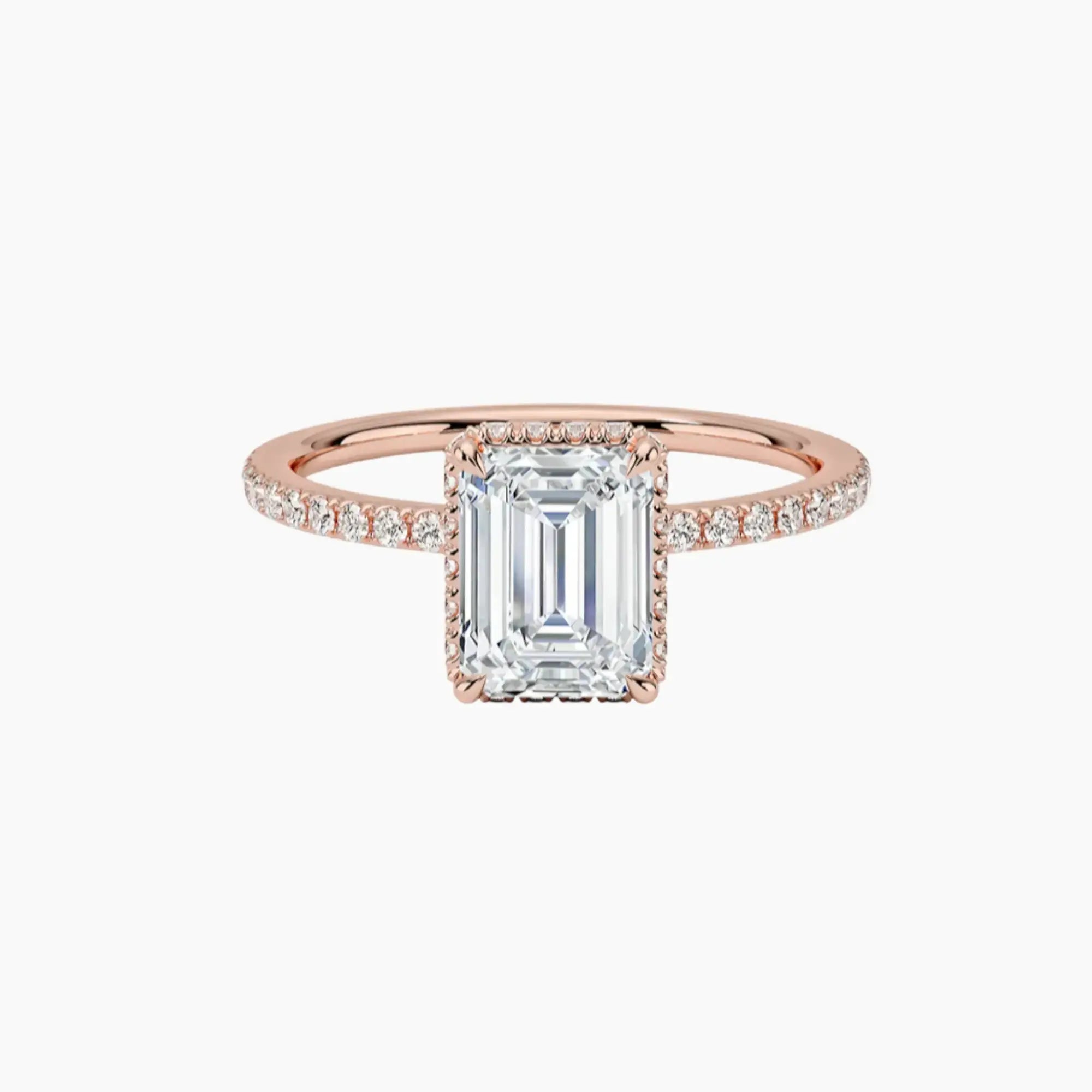 OBSER503 - Mirabel Pave Halo Emerald engagement ring setting view 4
