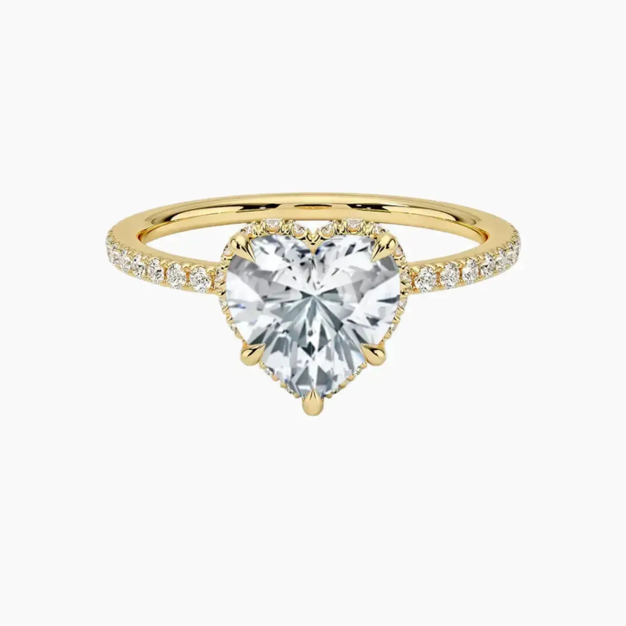OBSER169 - Mirabel Pave Halo Heart engagement ring setting view 7