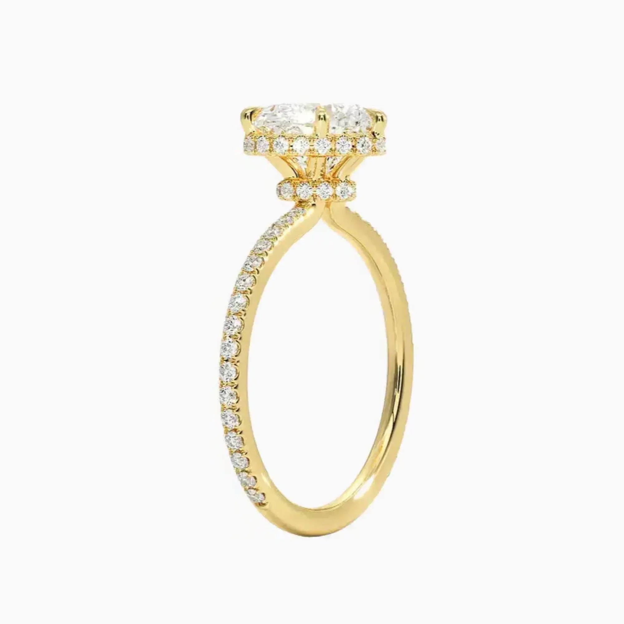 OBSER169 - Mirabel Pave Halo Heart engagement ring setting view 8