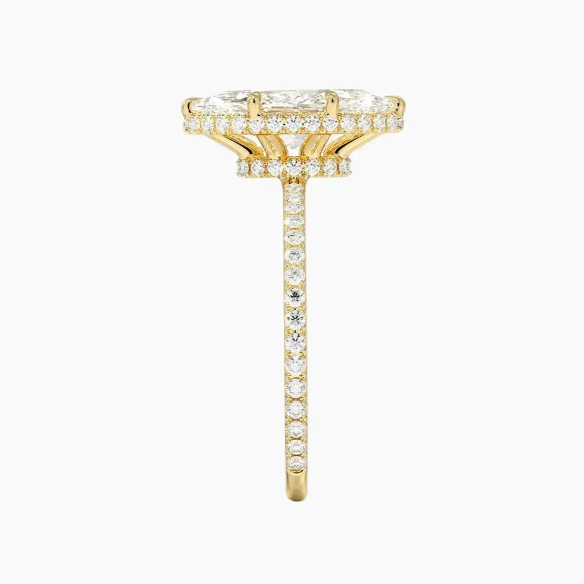 OBSER502 - Mirabel Pave Halo Marquise engagement ring setting view 9