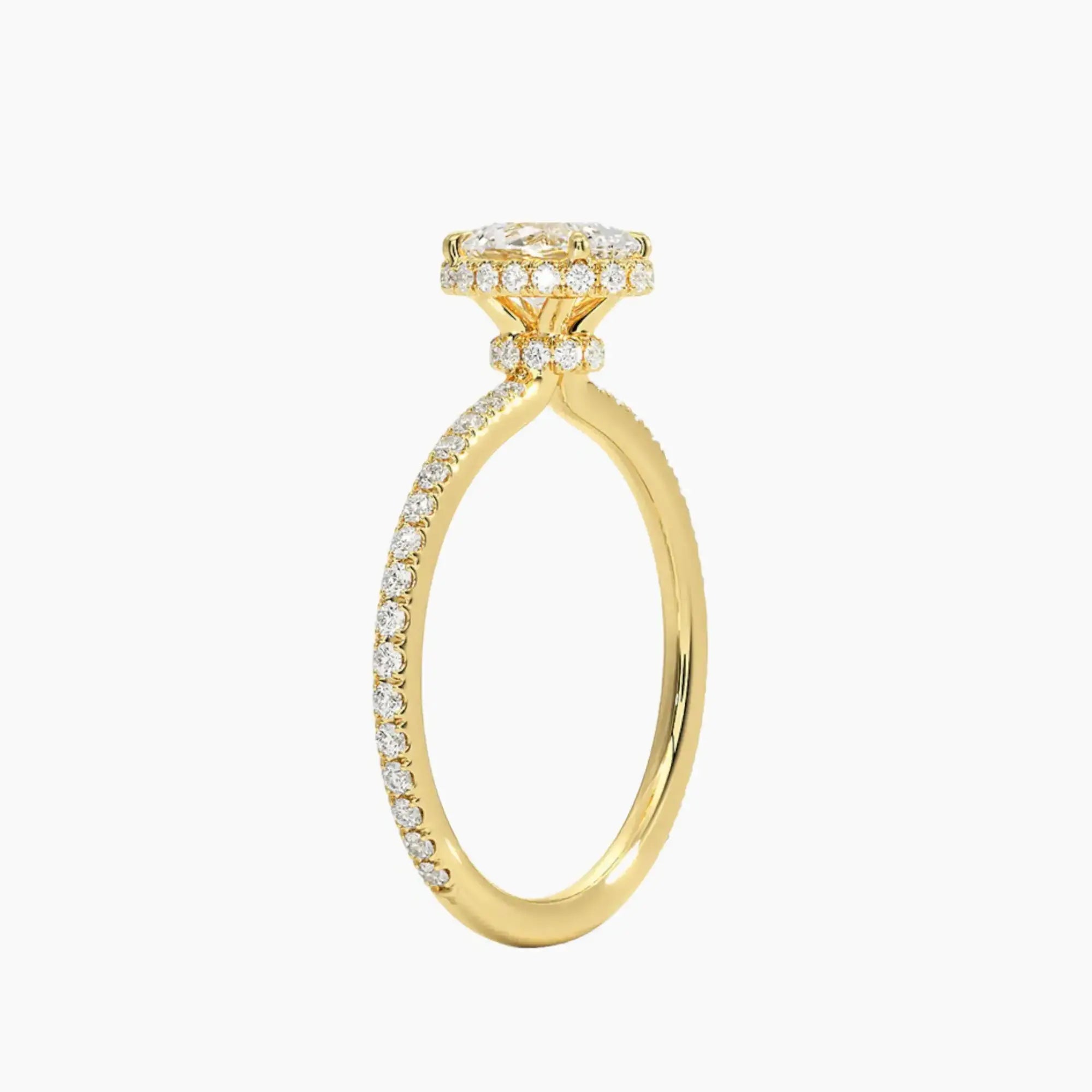 OBSER506 - Mirabel Pave Halo Oval engagement ring setting view 8