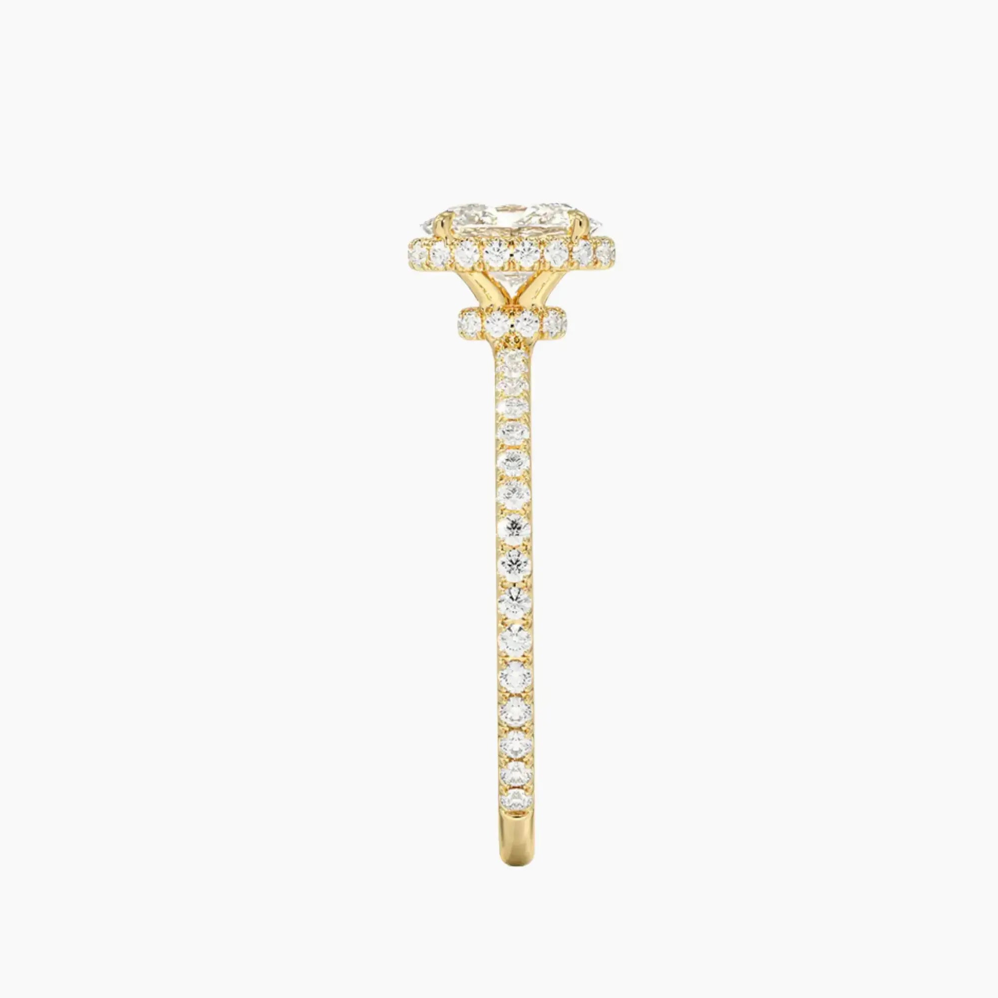 OBSER506 - Mirabel Pave Halo Oval engagement ring setting view 9