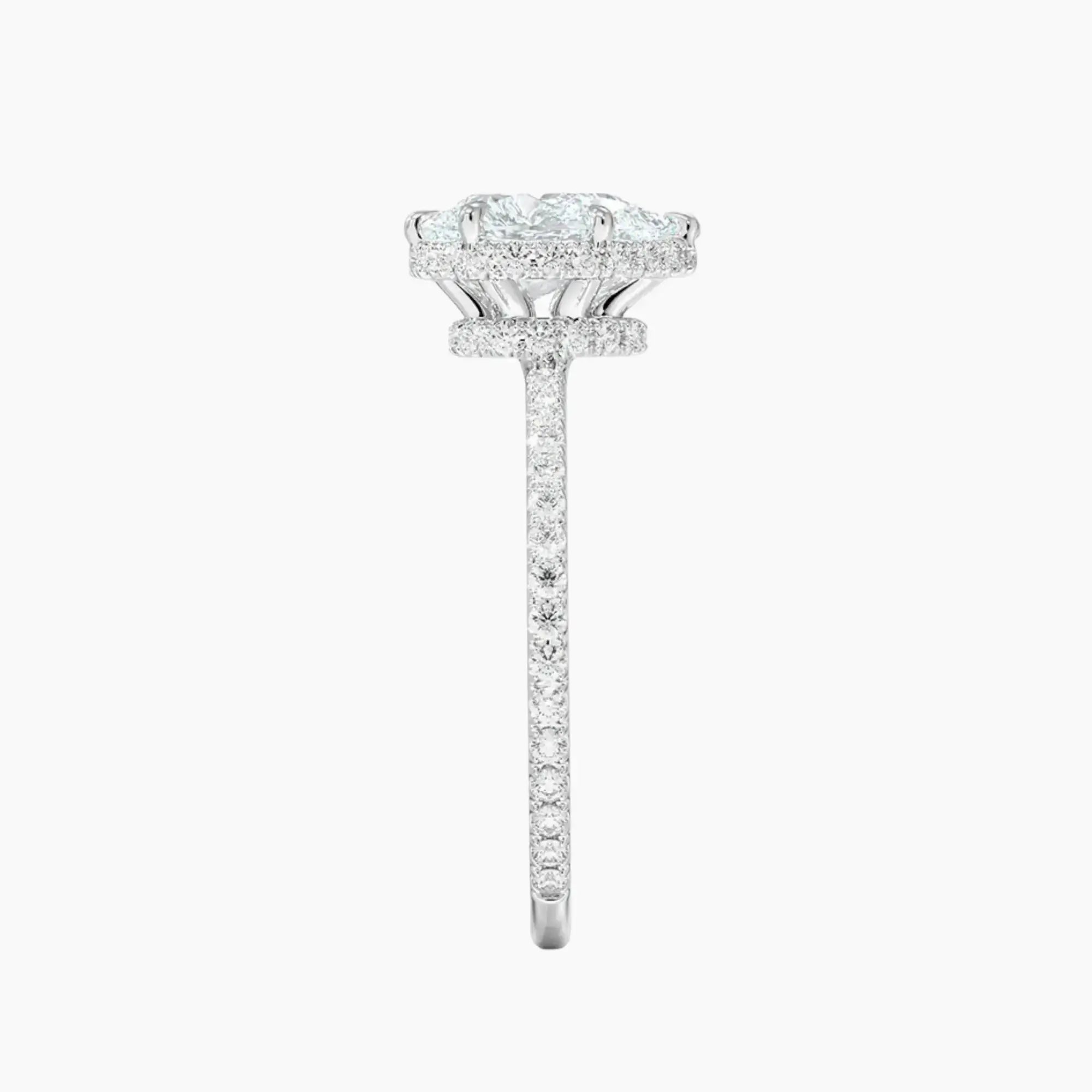 OBSER071 - Mirabel Pave Halo Pear engagement ring setting view 3