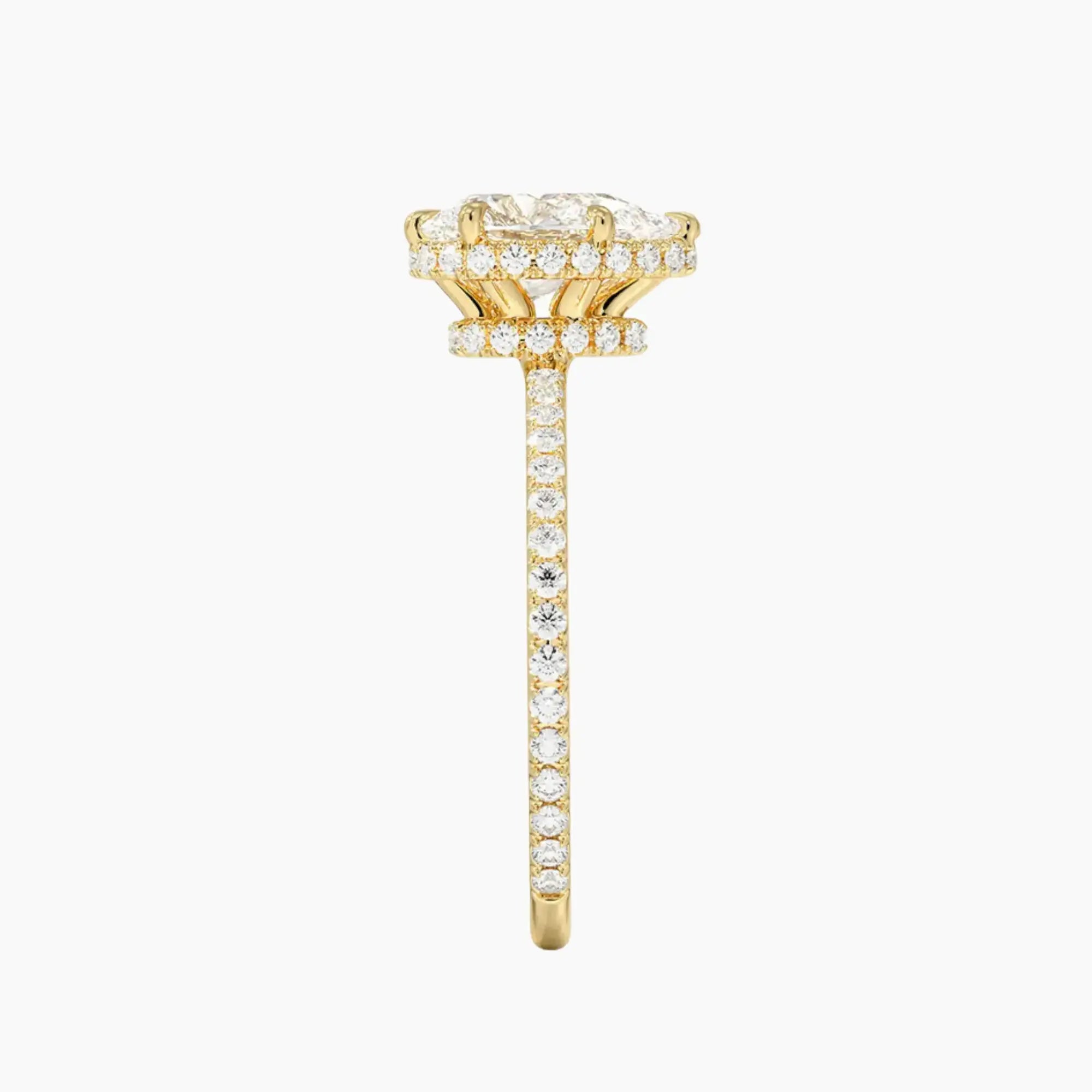 OBSER071 - Mirabel Pave Halo Pear engagement ring setting view 9