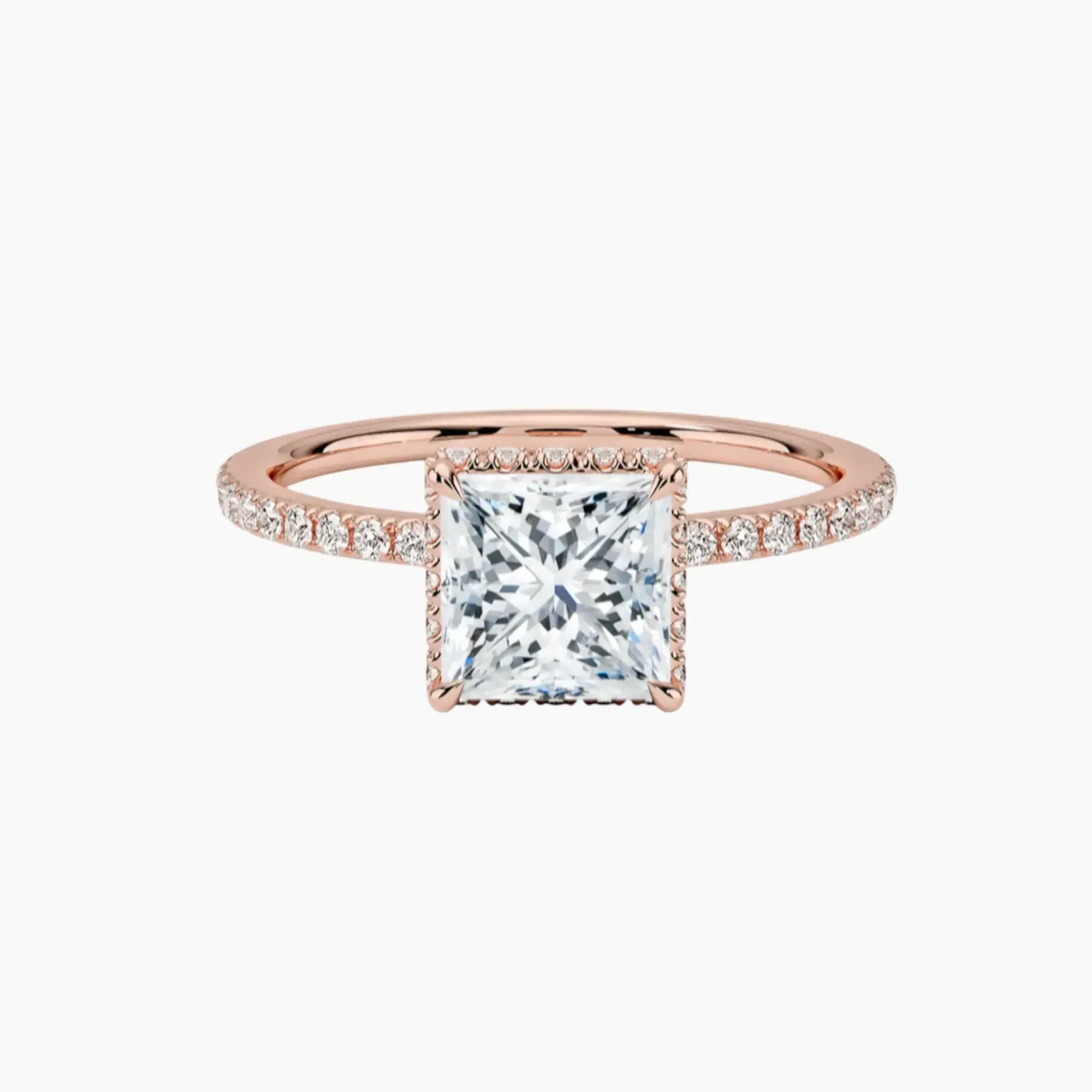 OBSER504 - Mirabel Pave Halo Princess engagement ring setting view 4