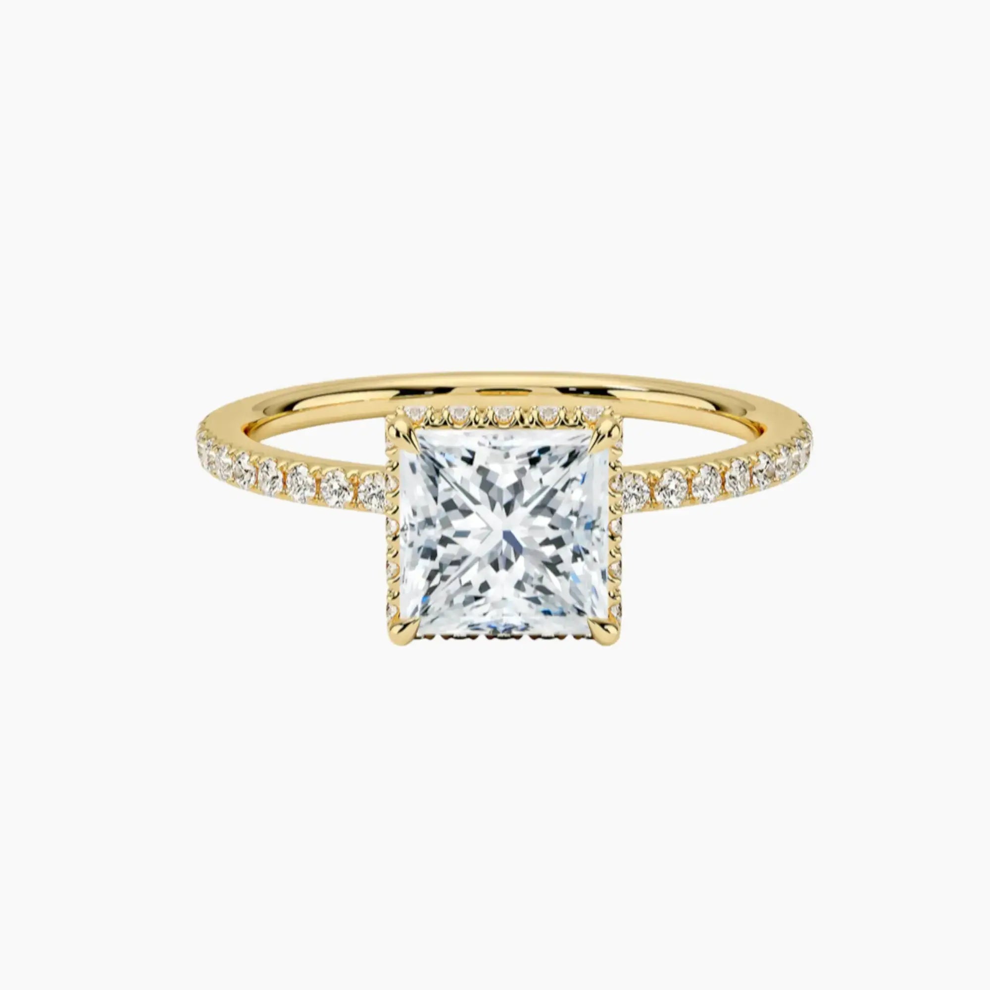OBSER504 - Mirabel Pave Halo Princess engagement ring setting view 7