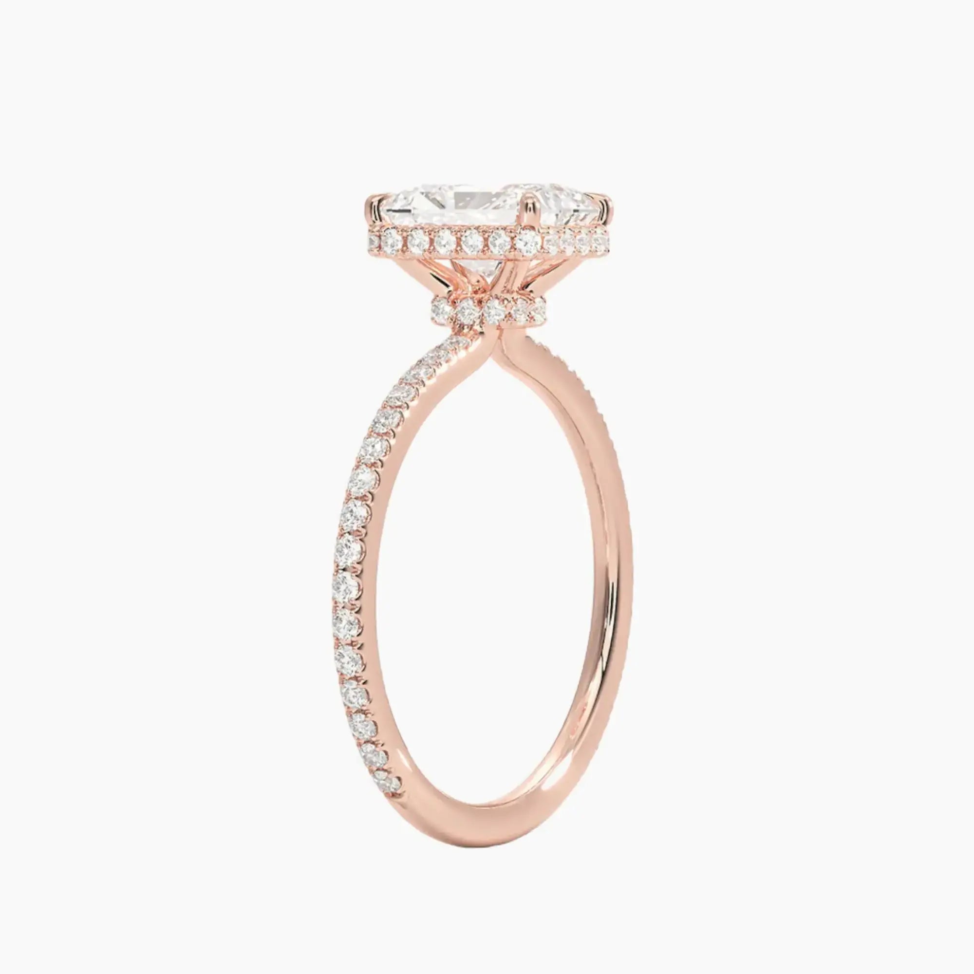 OBSER103 - Mirabel Pave Halo Radiant engagement ring setting view 5