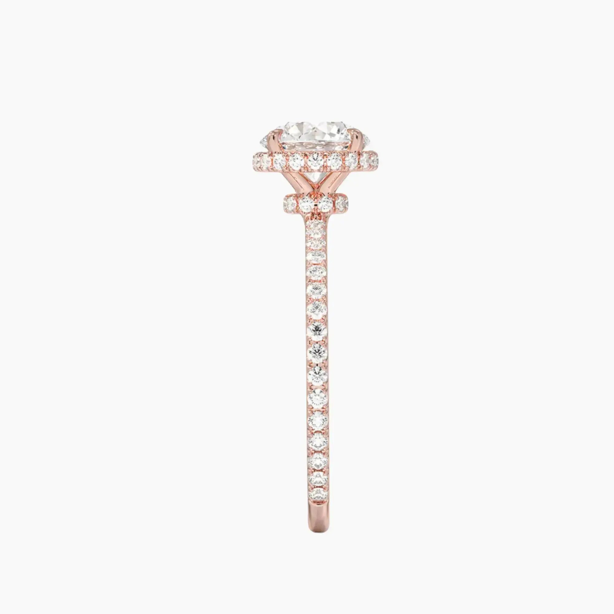 OBSER103 - Mirabel Pave Halo Radiant engagement ring setting view 6