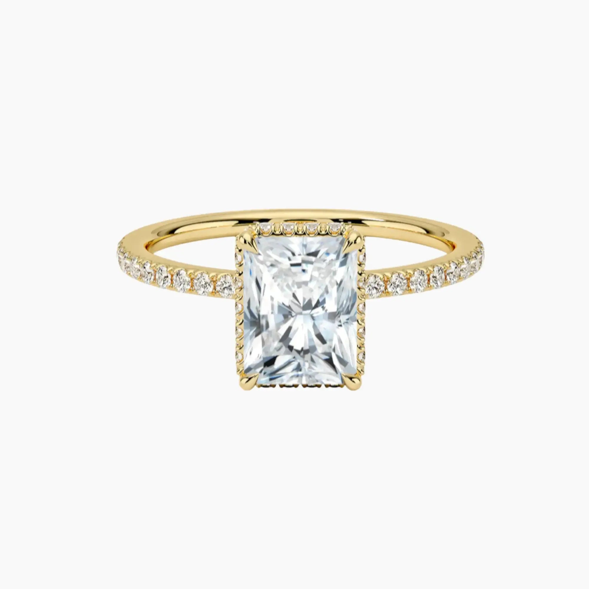 OBSER103 - Mirabel Pave Halo Radiant engagement ring setting view 7