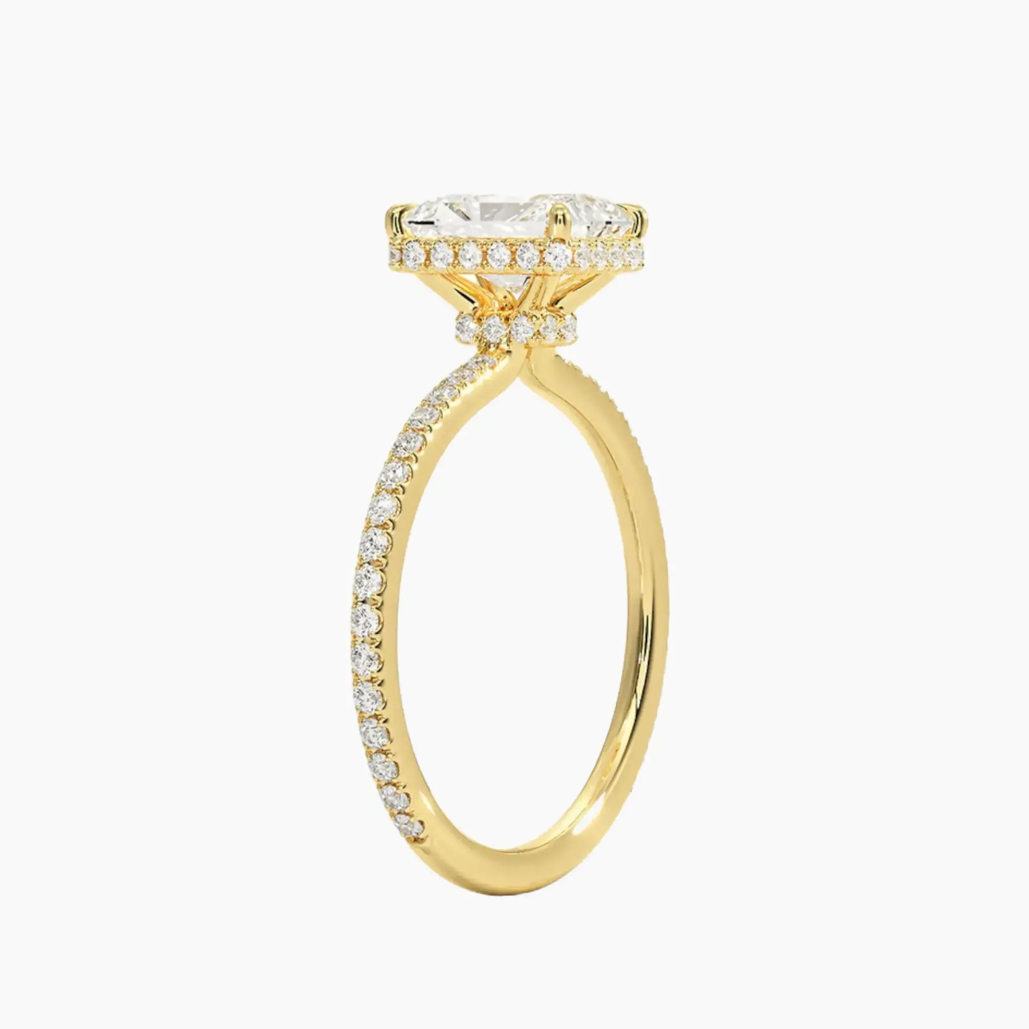 OBSER103 - Mirabel Pave Halo Radiant engagement ring setting view 8