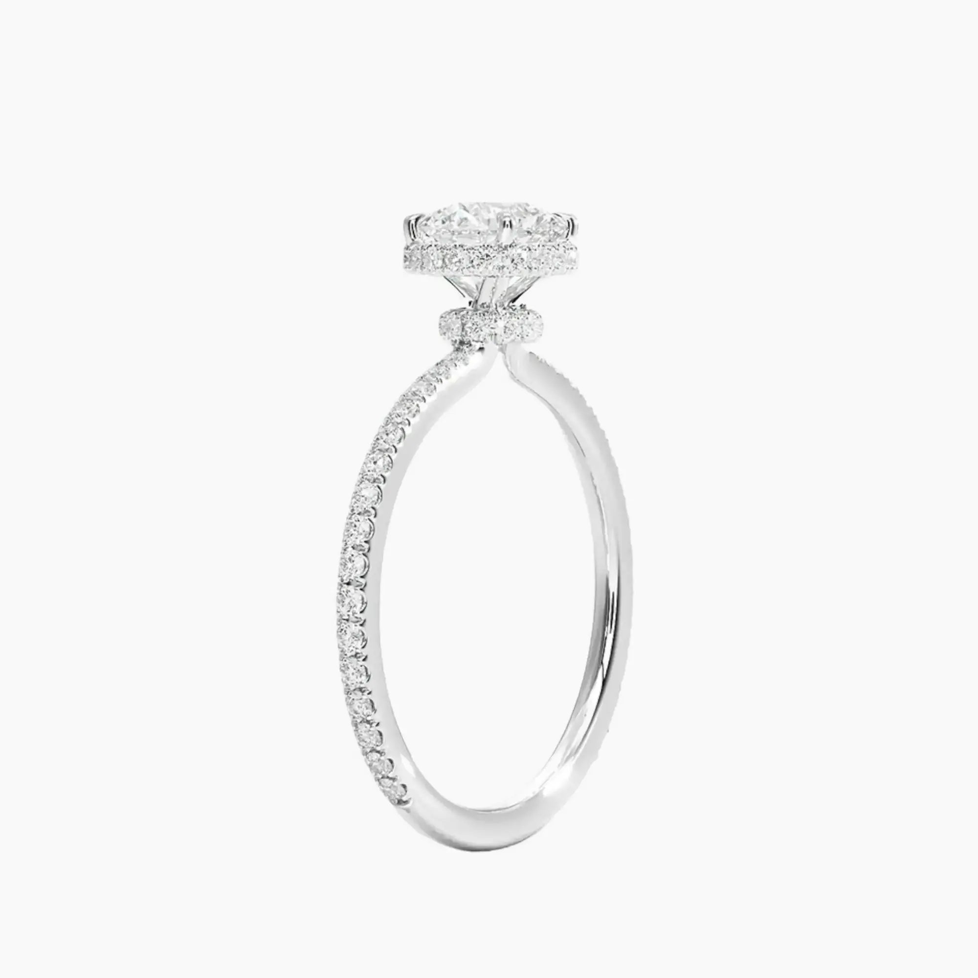 OBSER170 - Mirabel Pave Halo Round engagement ring setting view 2