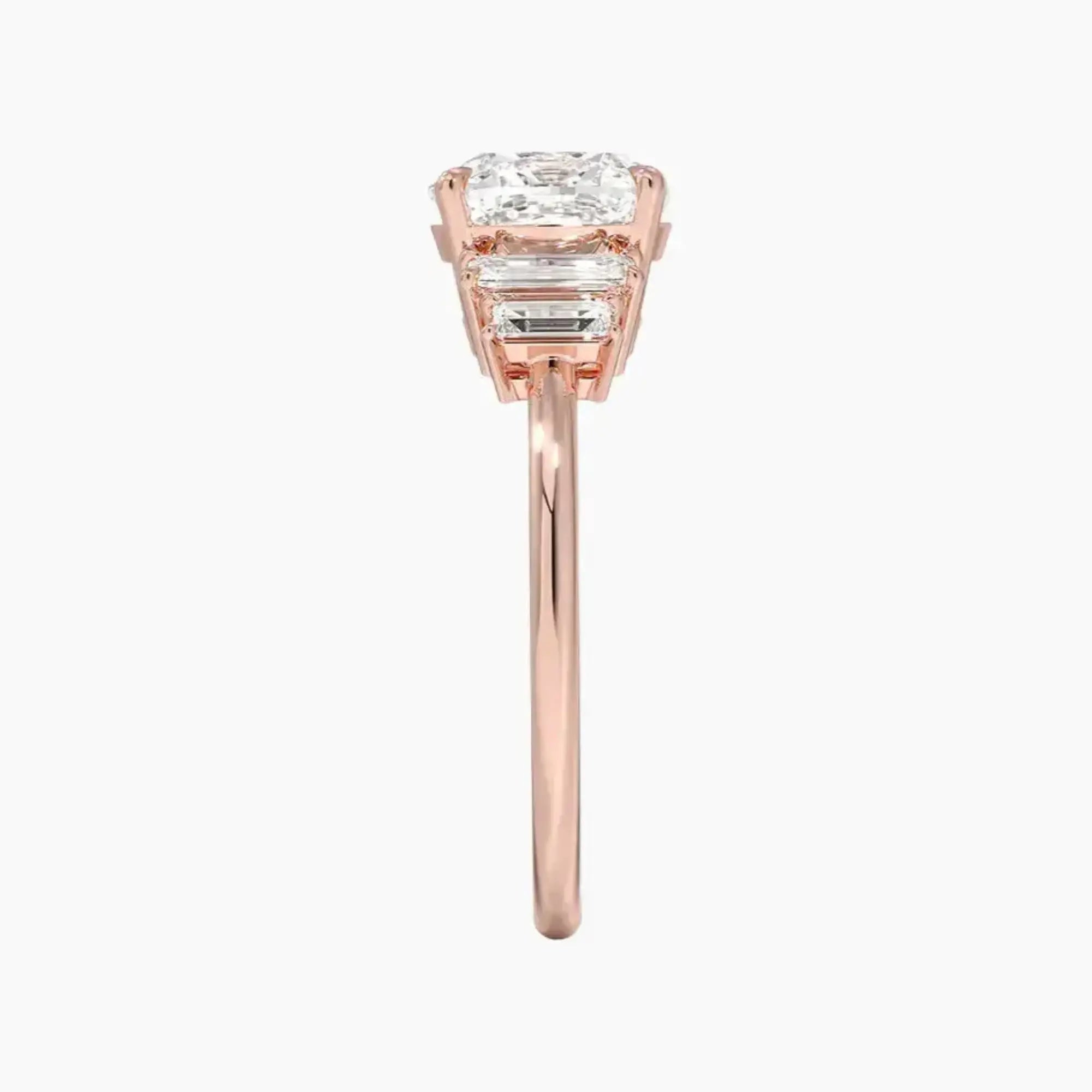 OBSER322 - Nerine Five Stone Cushion engagement ring setting view 6