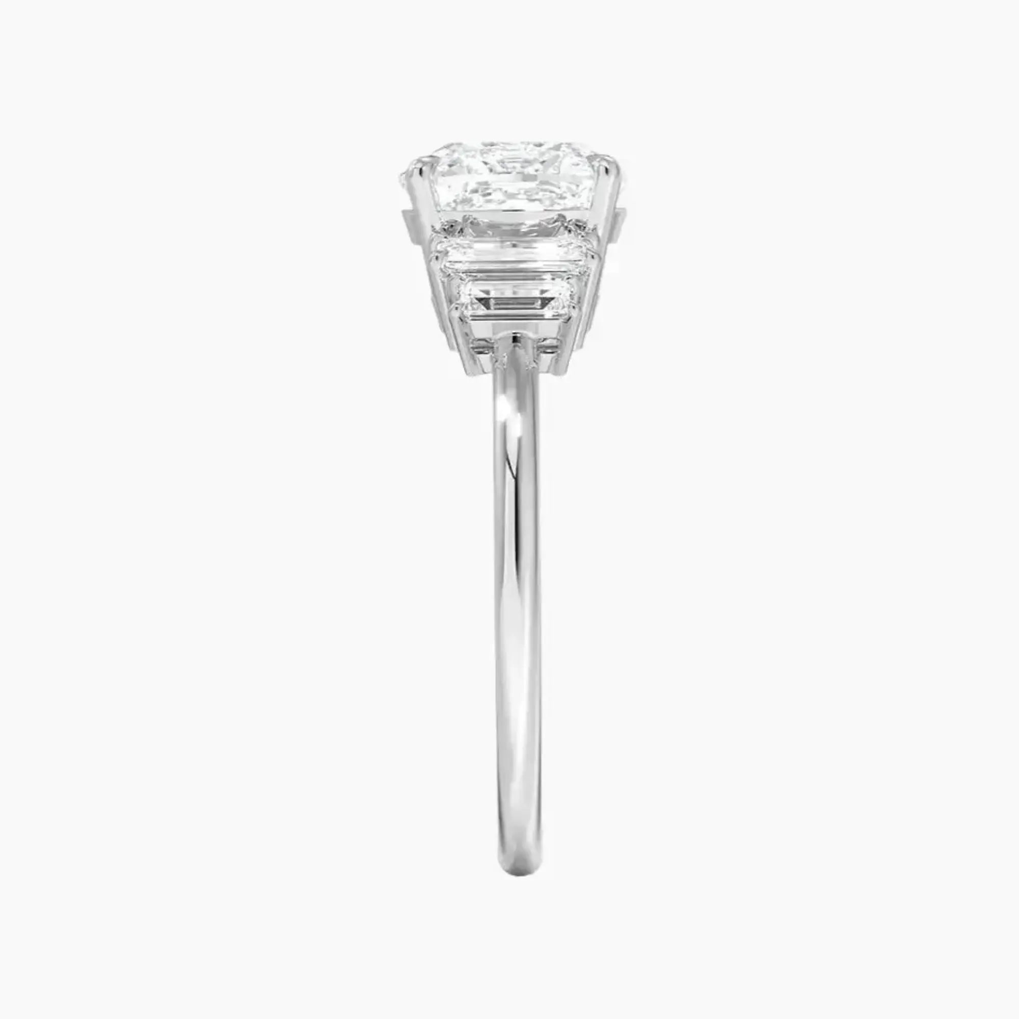 OBSER322 - Nerine Five Stone Cushion engagement ring setting view 3
