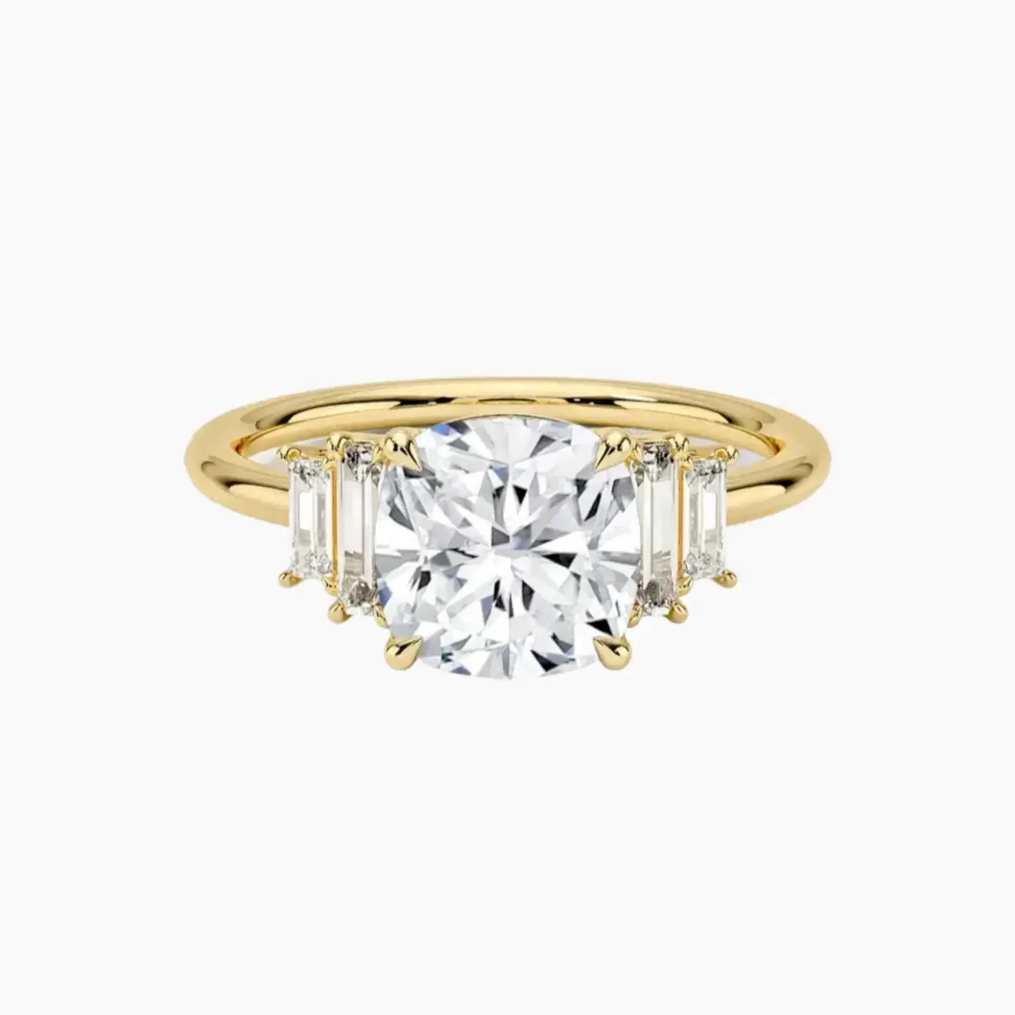 OBSER322 - Nerine Five Stone Cushion engagement ring setting view 7
