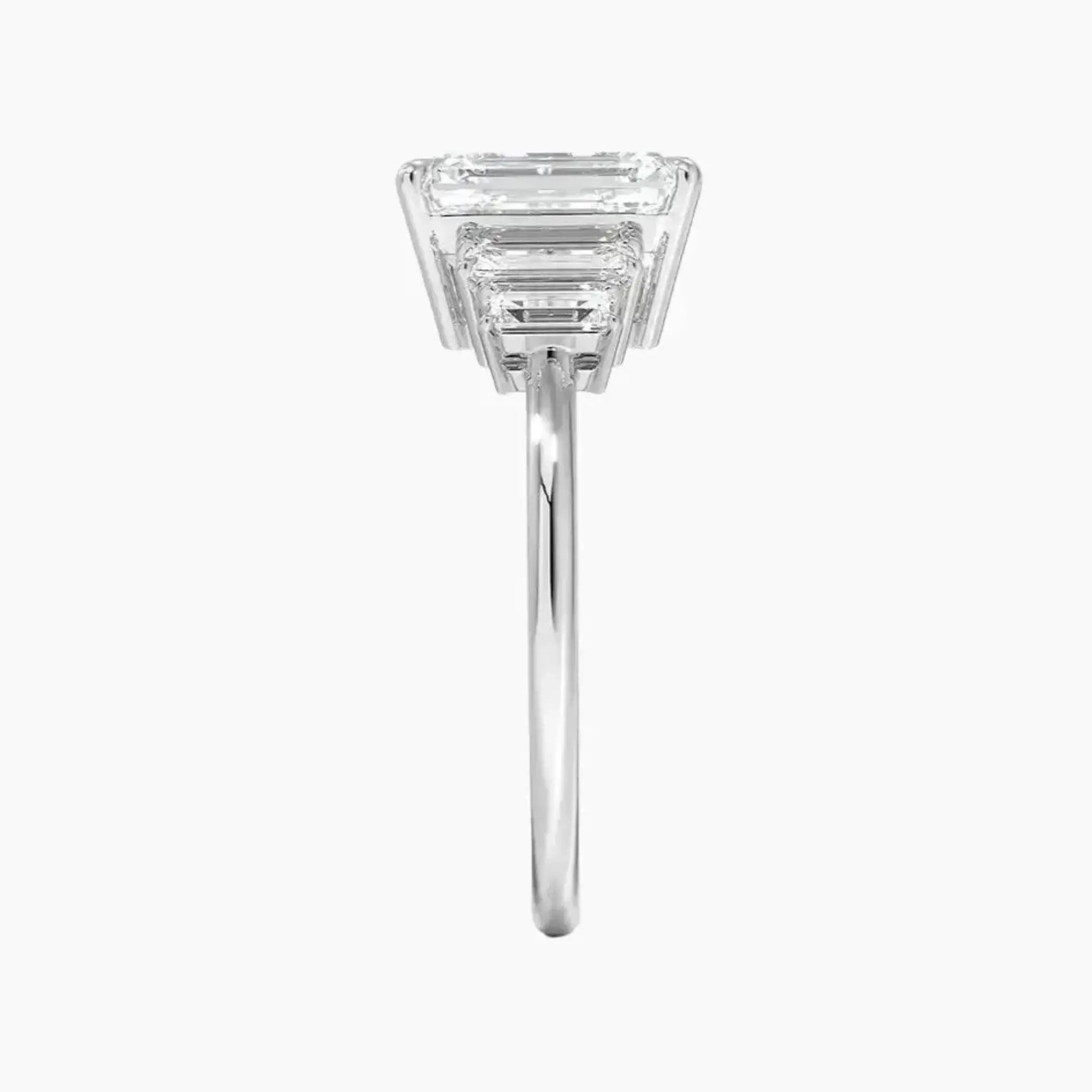 OBSER049 - Nerine Five Stone Emerald engagement ring setting view 3