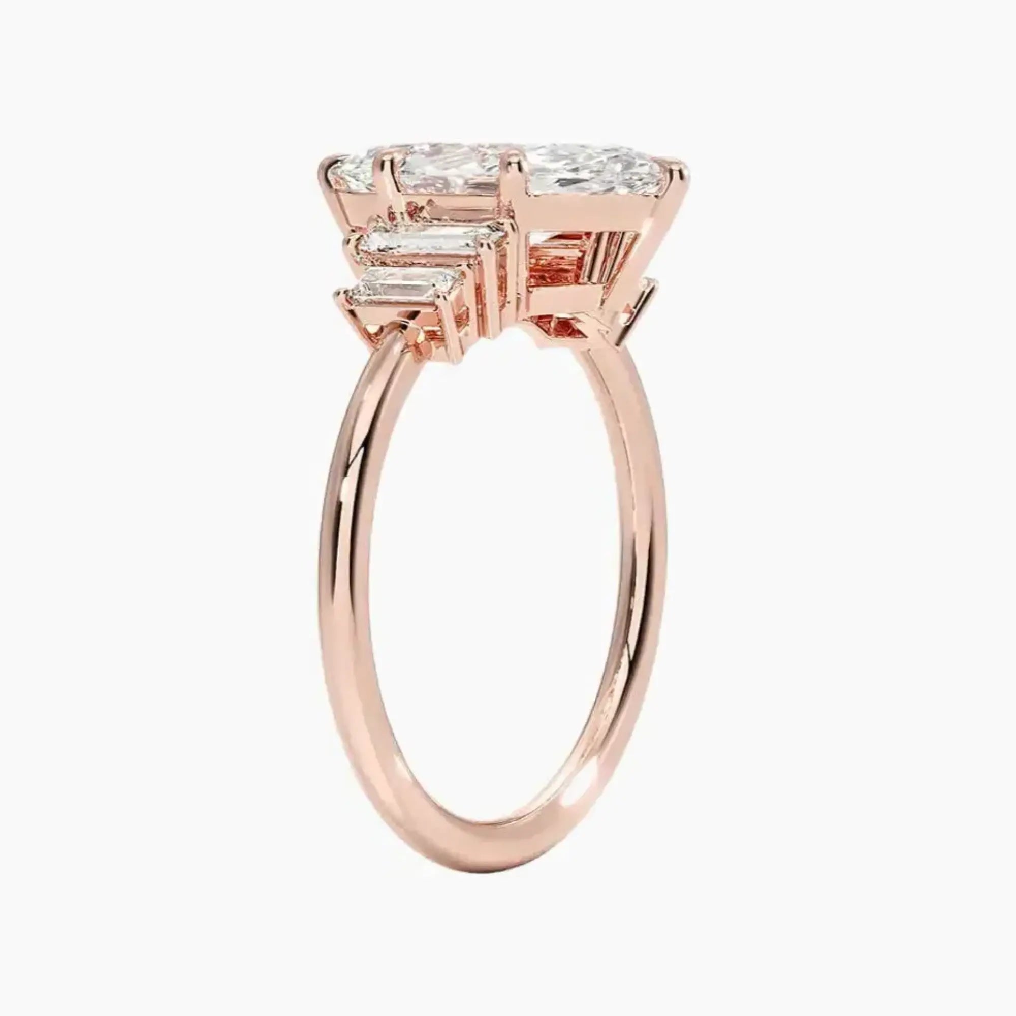 OBSER320 - Nerine Five Stone Marquise engagement ring setting view 5