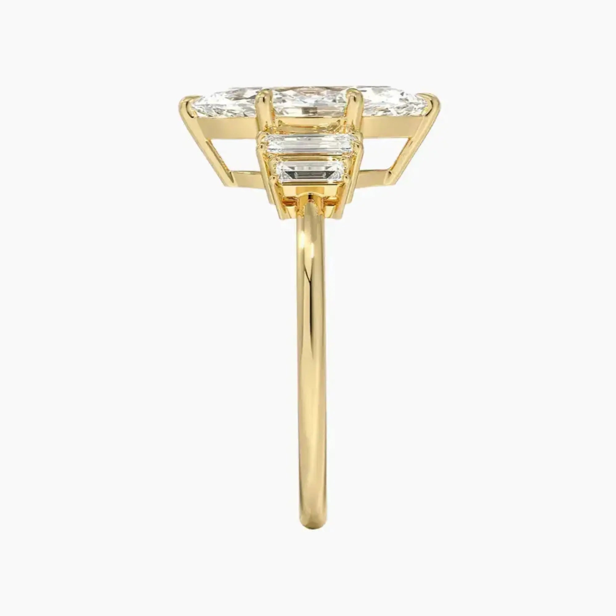 OBSER320 - Nerine Five Stone Marquise engagement ring setting view 9