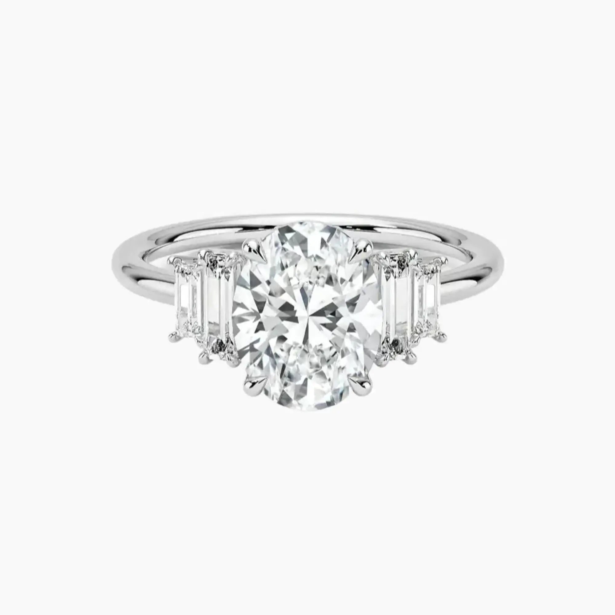 OBSER323 - Nerine Five Stone Oval engagement ring setting view 1