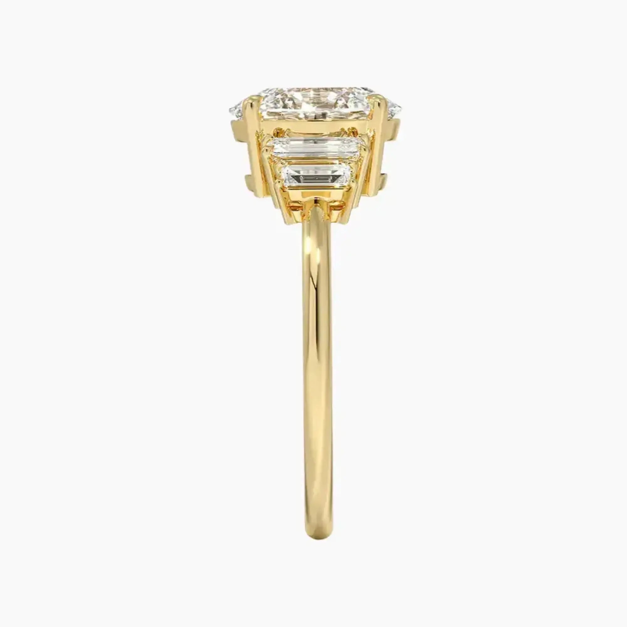 OBSER323 - Nerine Five Stone Oval engagement ring setting view 9