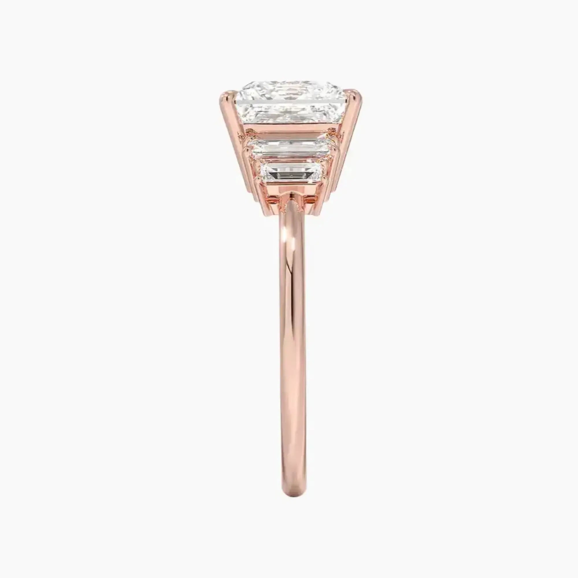 OBSER321 - Nerine Five Stone Princess engagement ring setting view 6