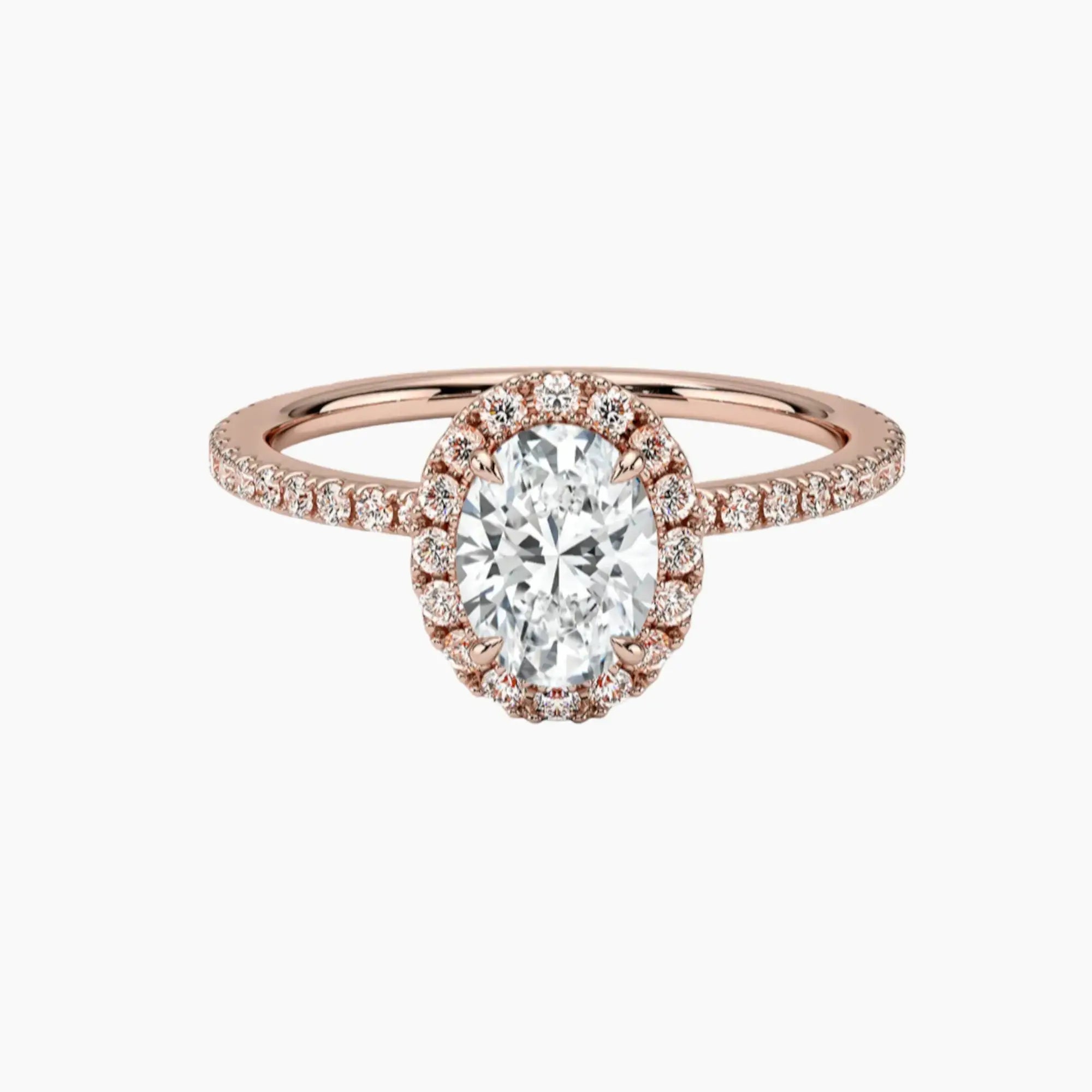 OBSER178 - Cassiopeia Pave Halo Oval engagement ring setting view 4