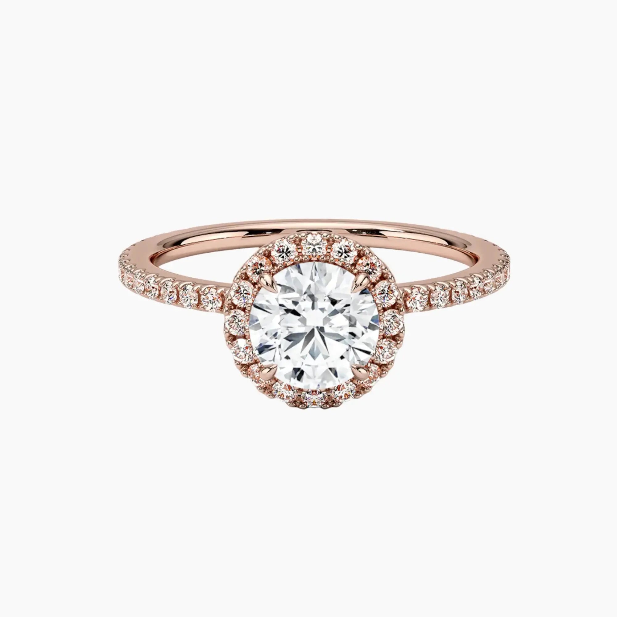 OBSER532 - Cassiopeia Pave Halo Round engagement ring setting view 4