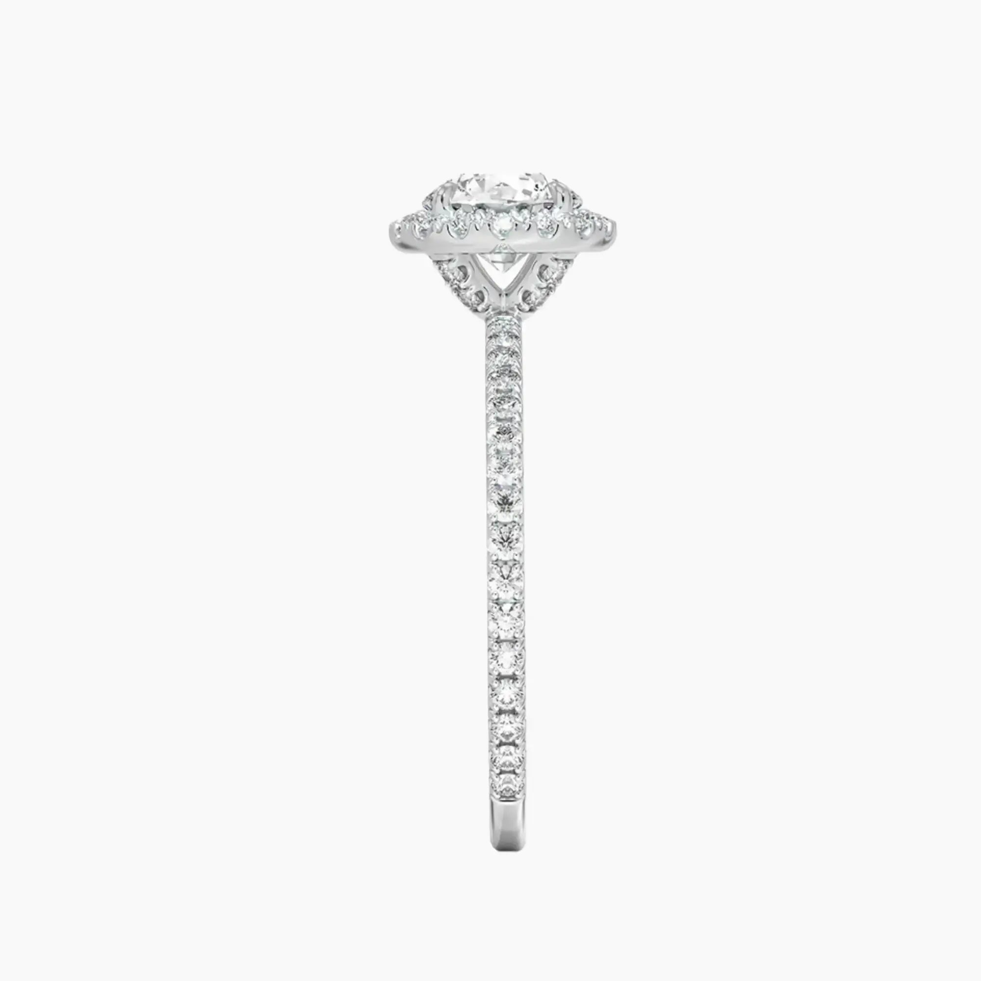 OBSER532 - Cassiopeia Pave Halo Round engagement ring setting view 3