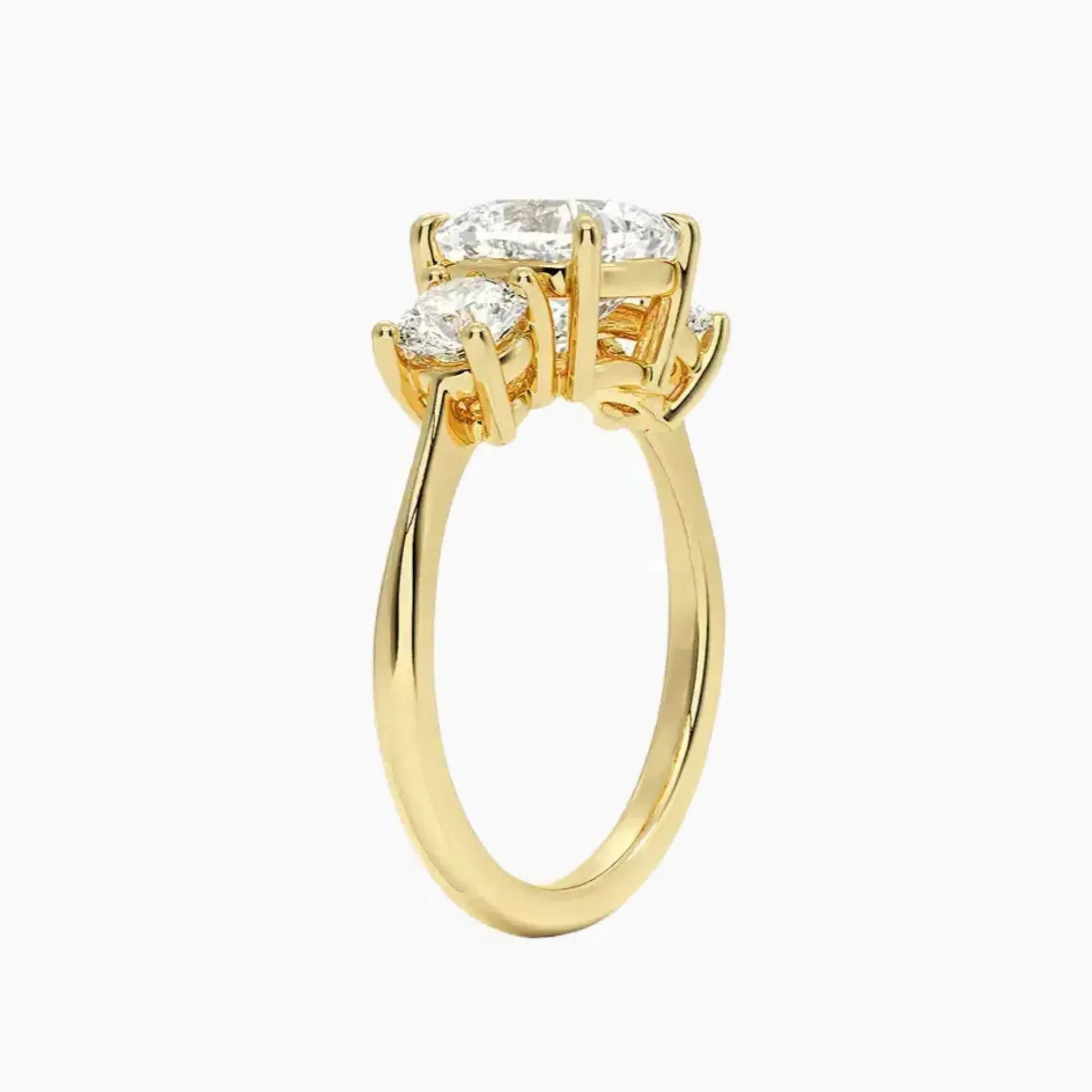 OBSER602 - Seraphina Three Stone Cushion engagement ring setting view 8