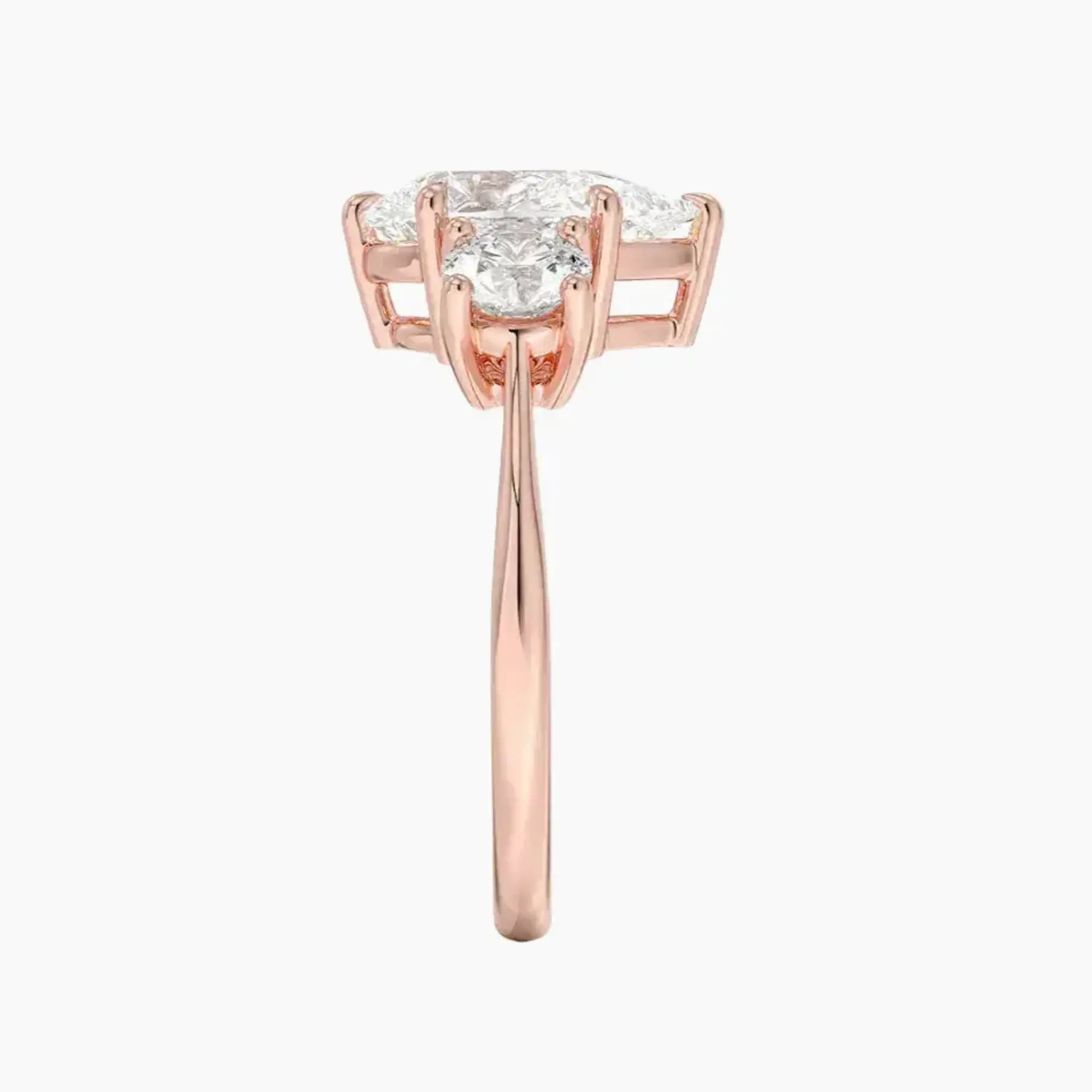 OBSER601 - Seraphina Three Stone Pear engagement ring setting view 6