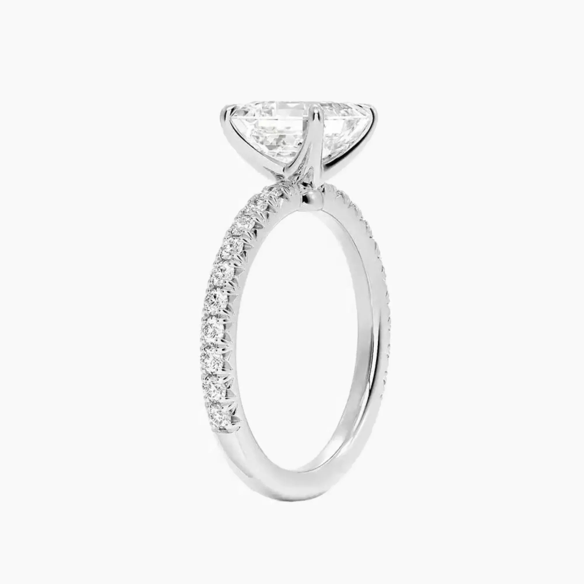 OBSER375 - Irina Solitaire Asscher engagement ring setting view 2