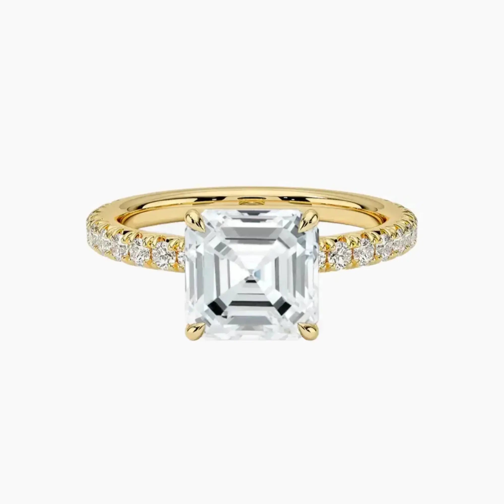 OBSER375 - Irina Solitaire Asscher engagement ring setting view 7