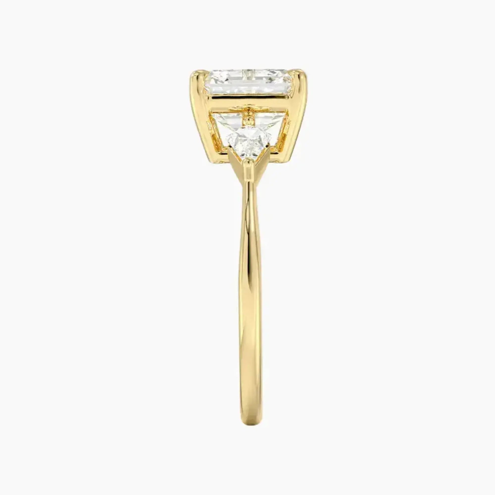 OBSER552 - Isolde Three Stone Asscher engagement ring setting view 9
