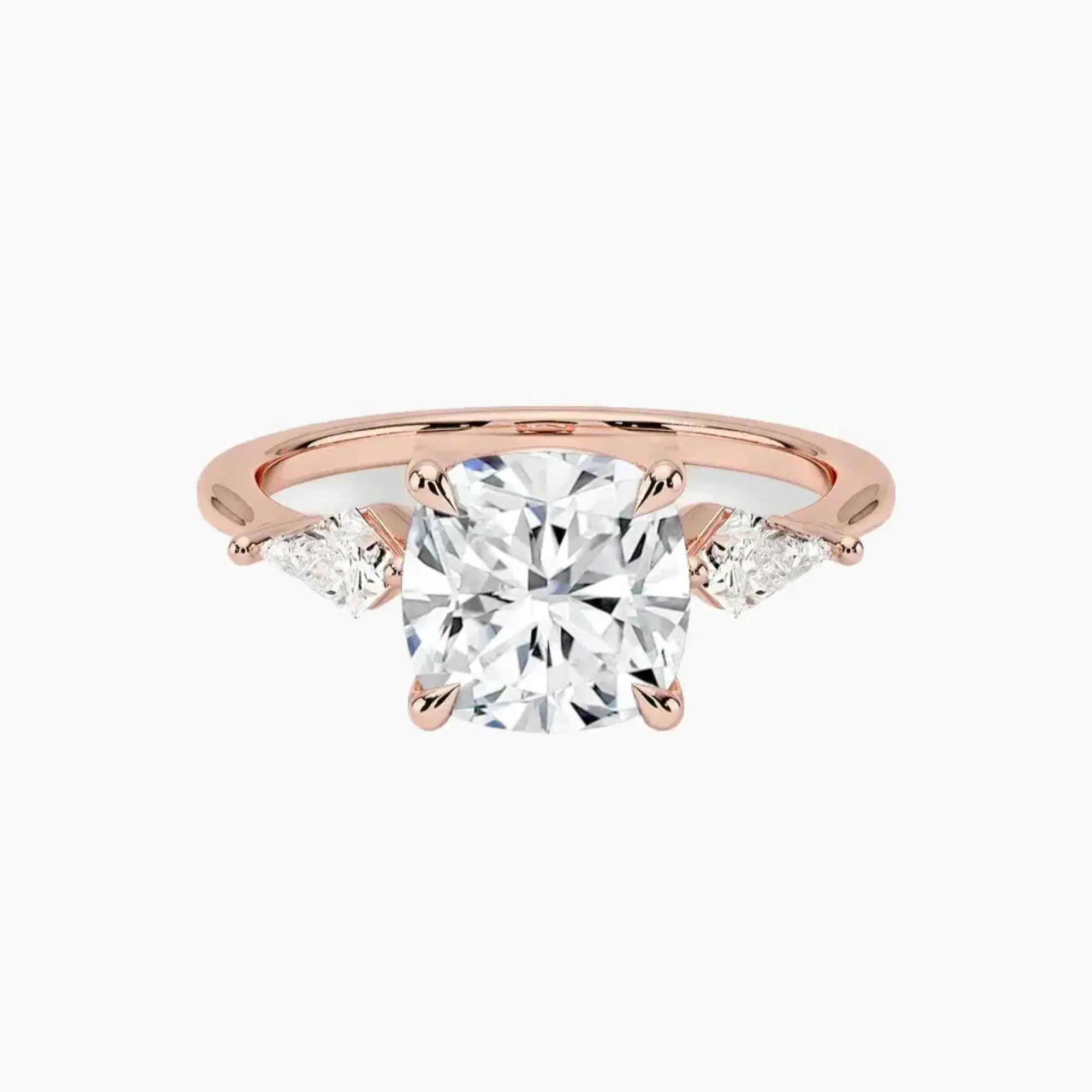 OBSER557 - Isolde Three Stone Cushion engagement ring setting view 4