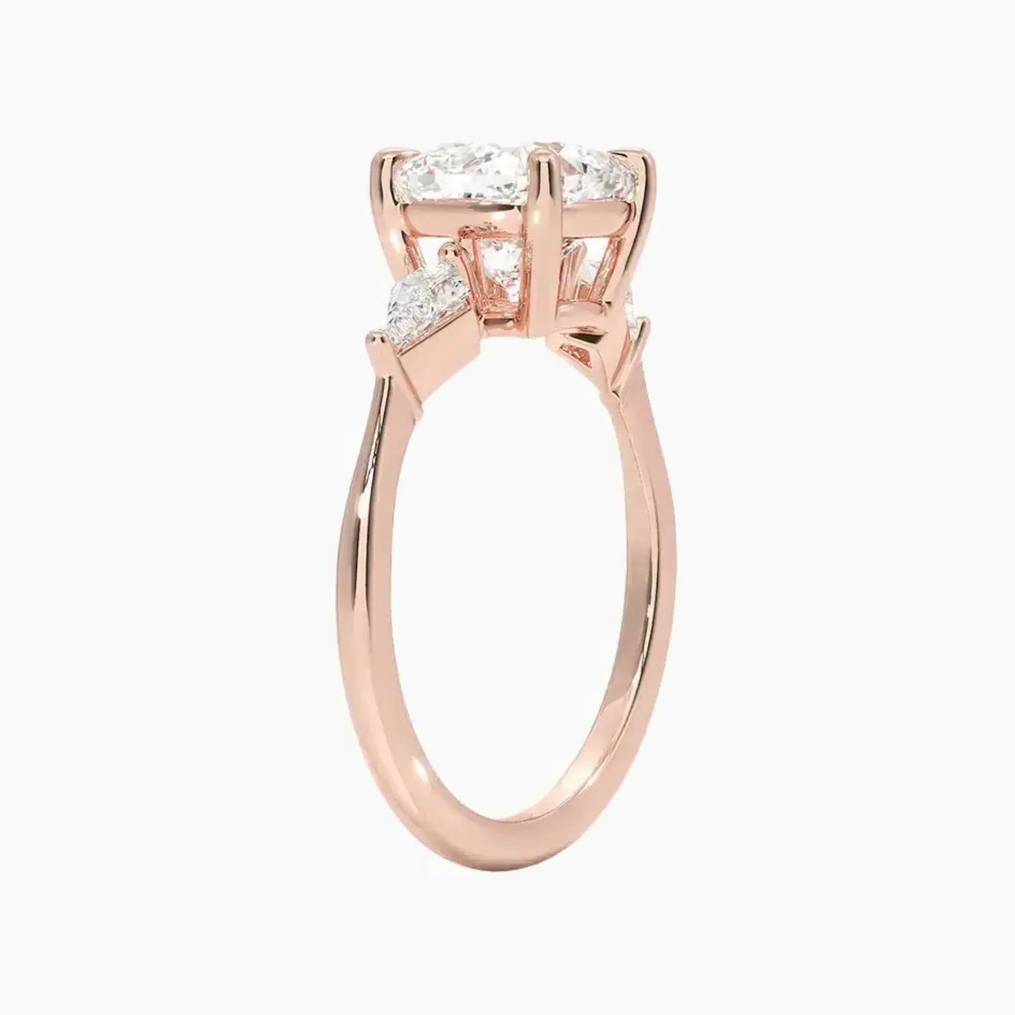 OBSER557 - Isolde Three Stone Cushion engagement ring setting view 5