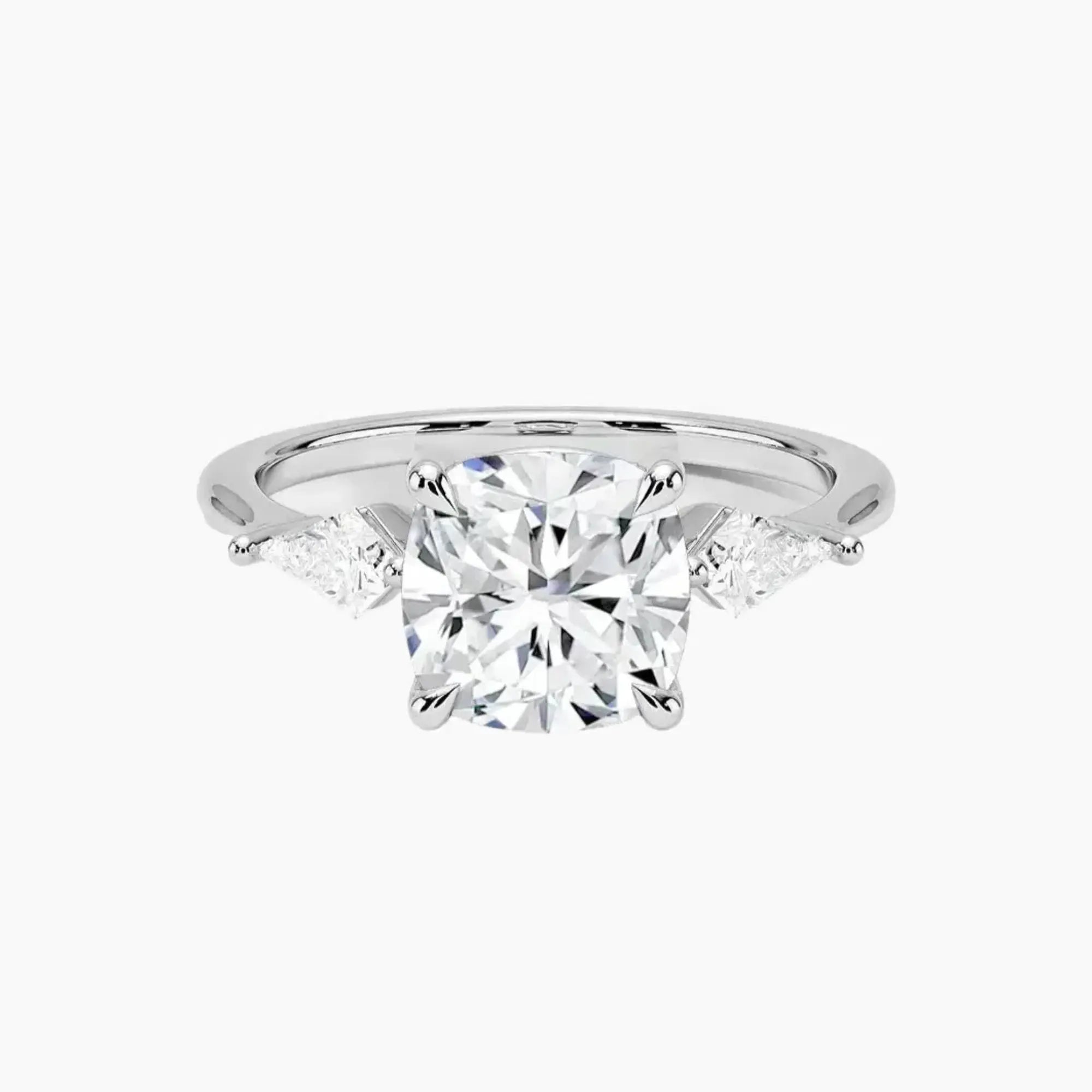 OBSER557 - Isolde Three Stone Cushion engagement ring setting view 1