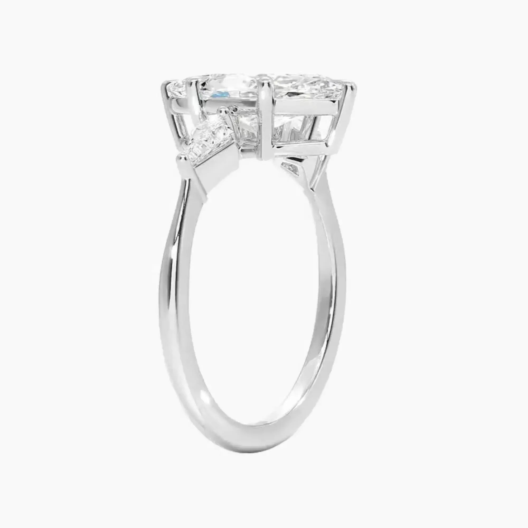 OBSER553 - Isolde Three Stone Marquise engagement ring setting view 2