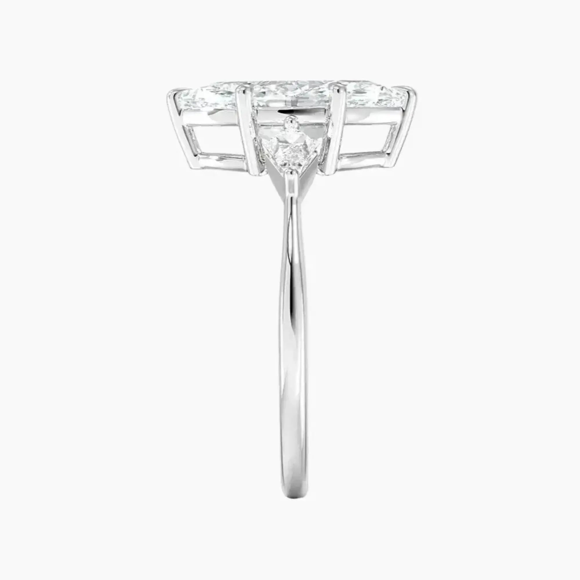 OBSER553 - Isolde Three Stone Marquise engagement ring setting view 3