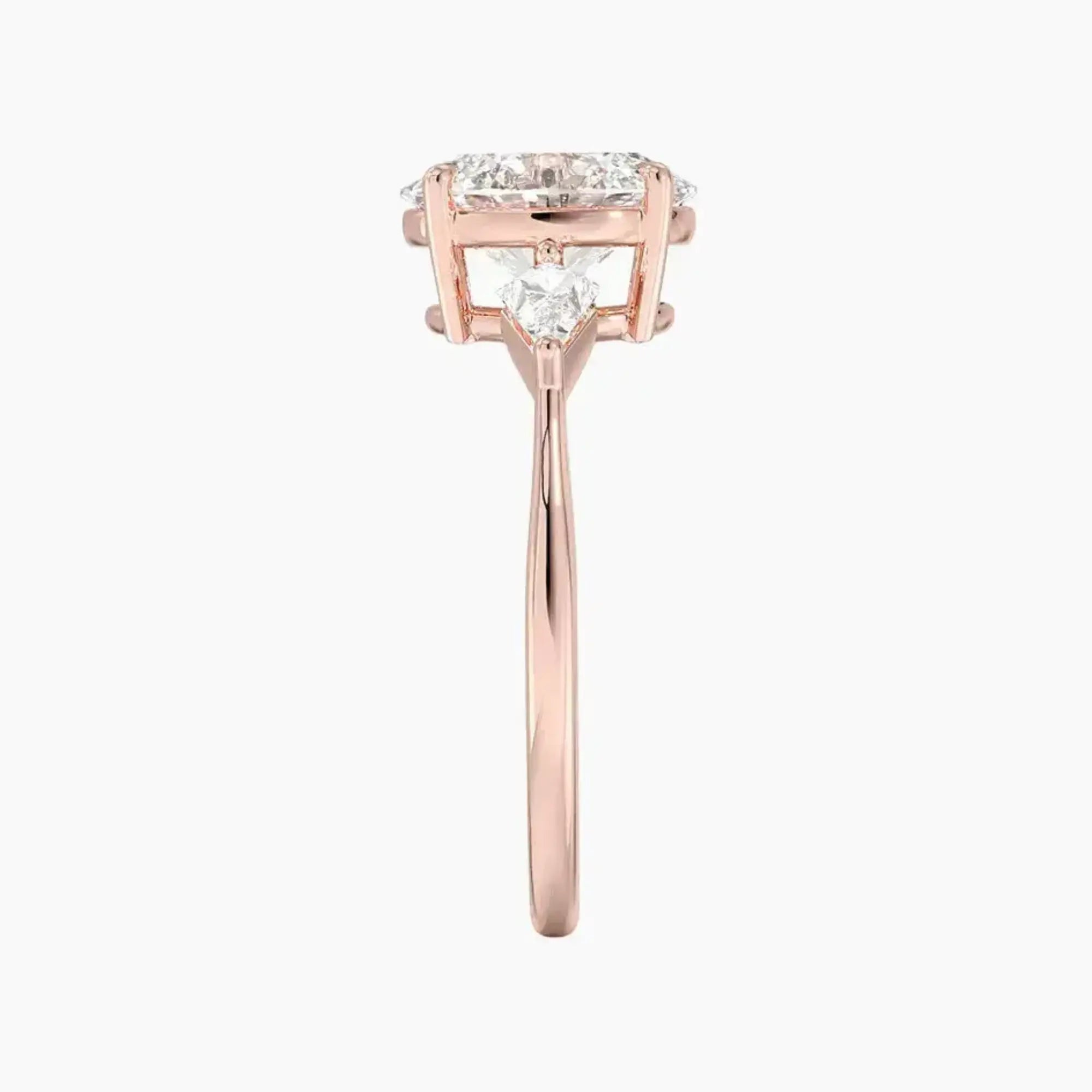 OBSER558 - Isolde Three Stone Oval engagement ring setting view 6