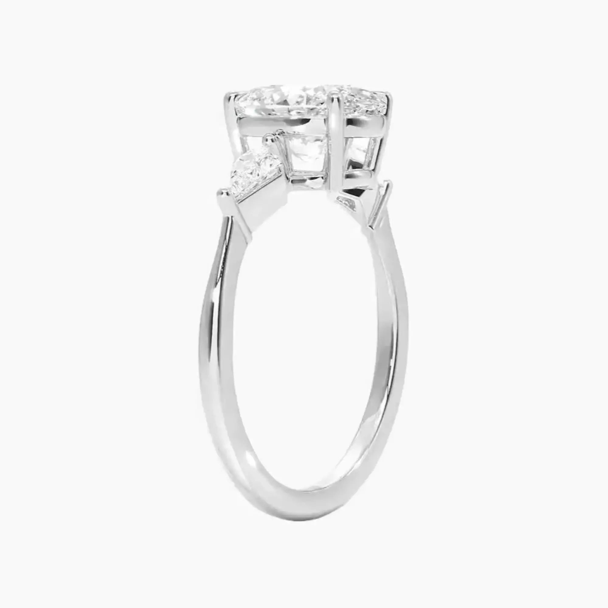 OBSER558 - Isolde Three Stone Oval engagement ring setting view 2