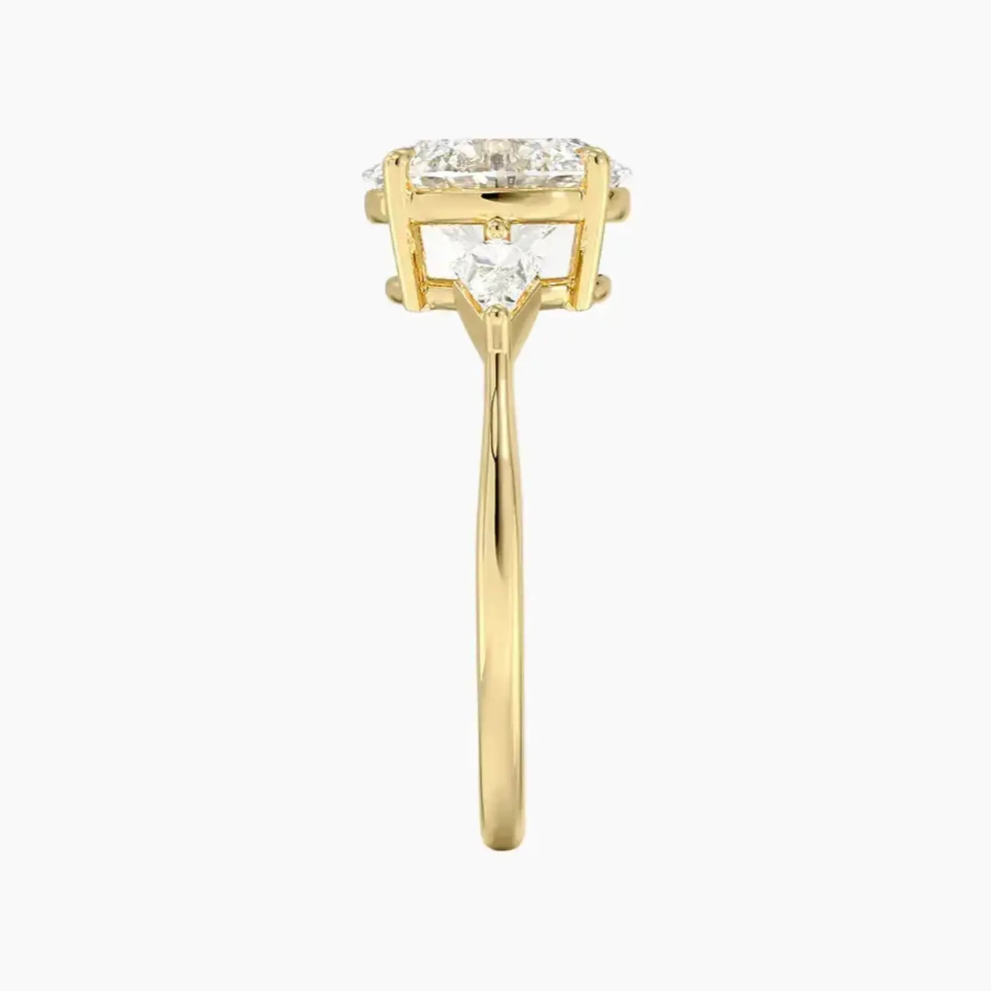 OBSER558 - Isolde Three Stone Oval engagement ring setting view 9