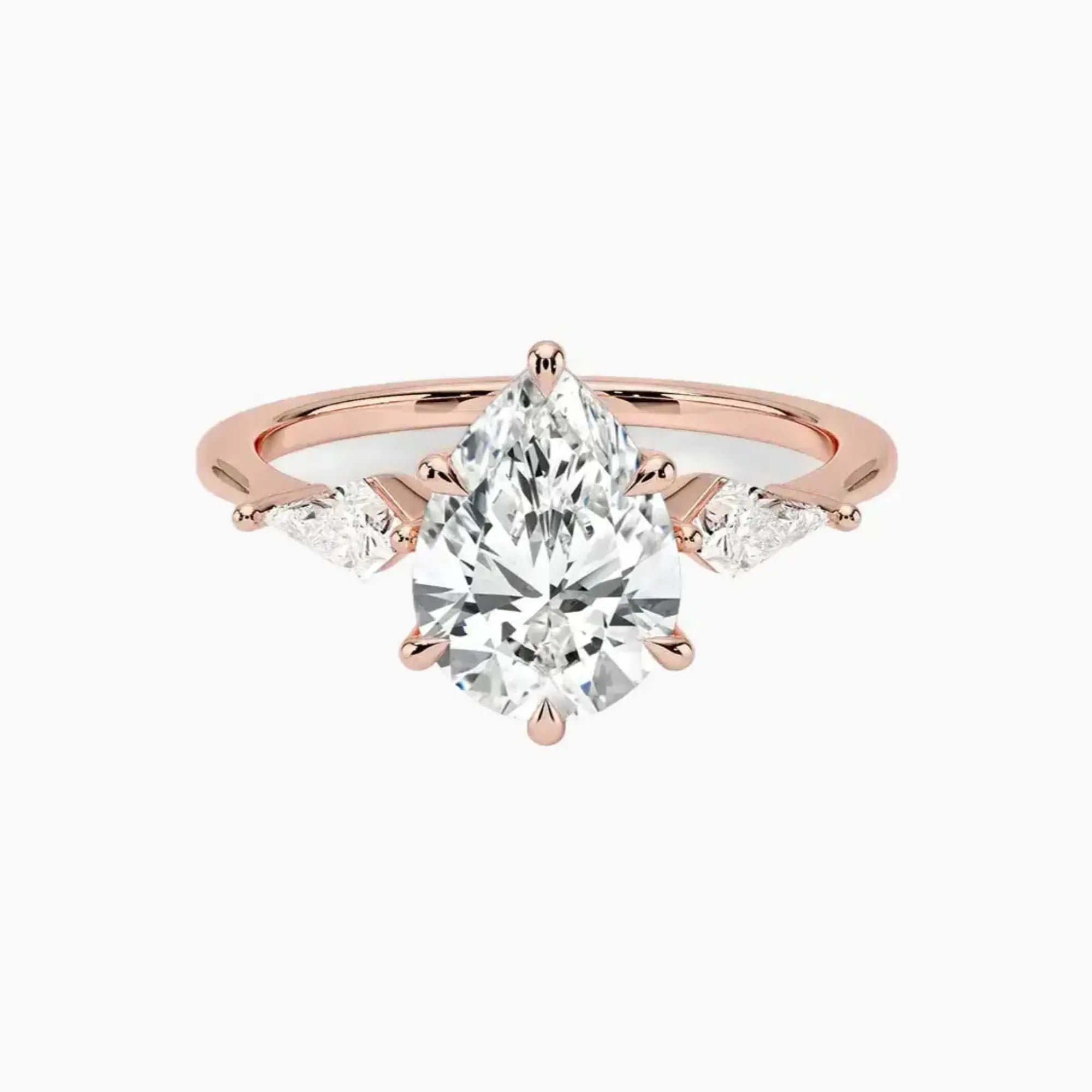 OBSER556 - Isolde Three Stone Pear engagement ring setting view 4