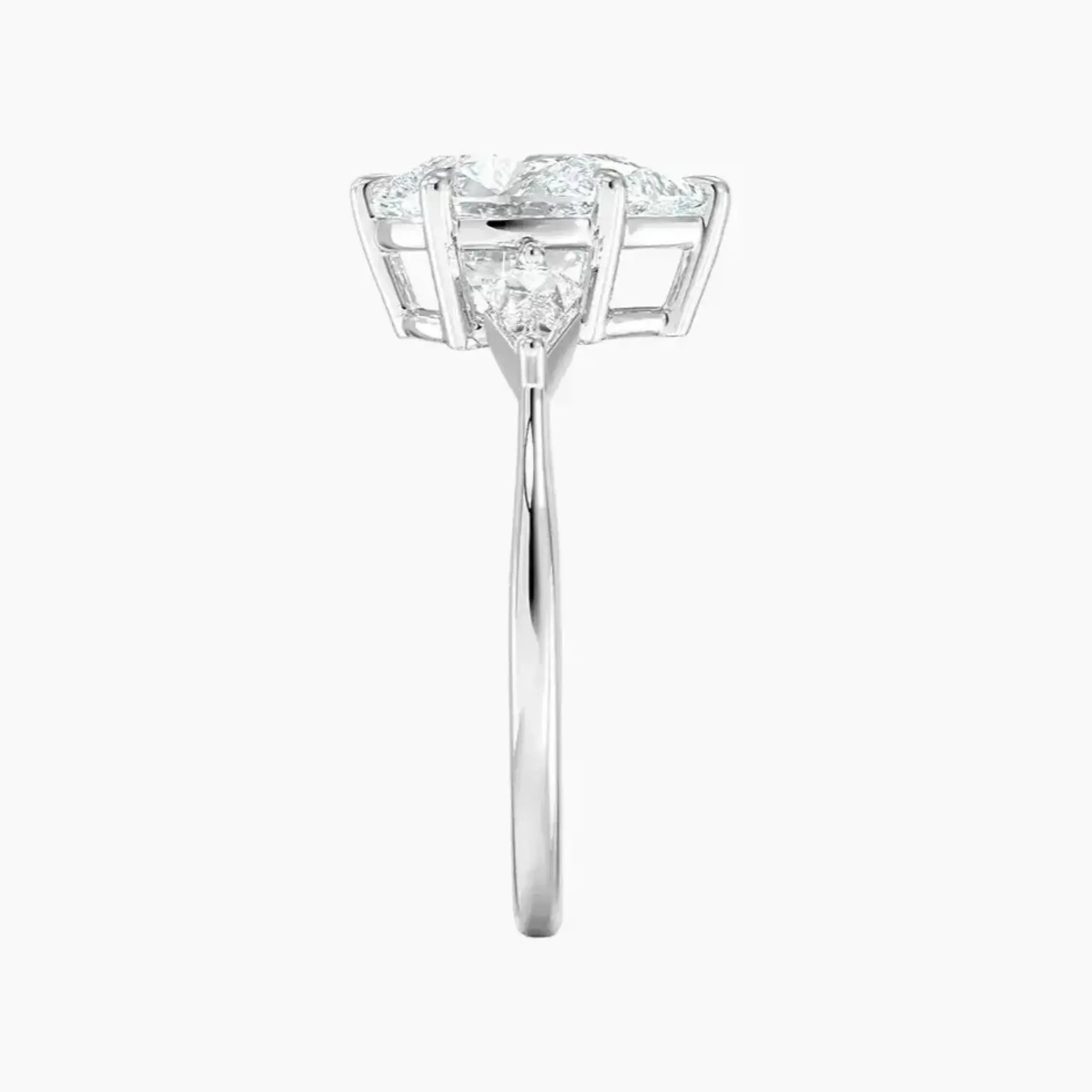 OBSER556 - Isolde Three Stone Pear engagement ring setting view 3