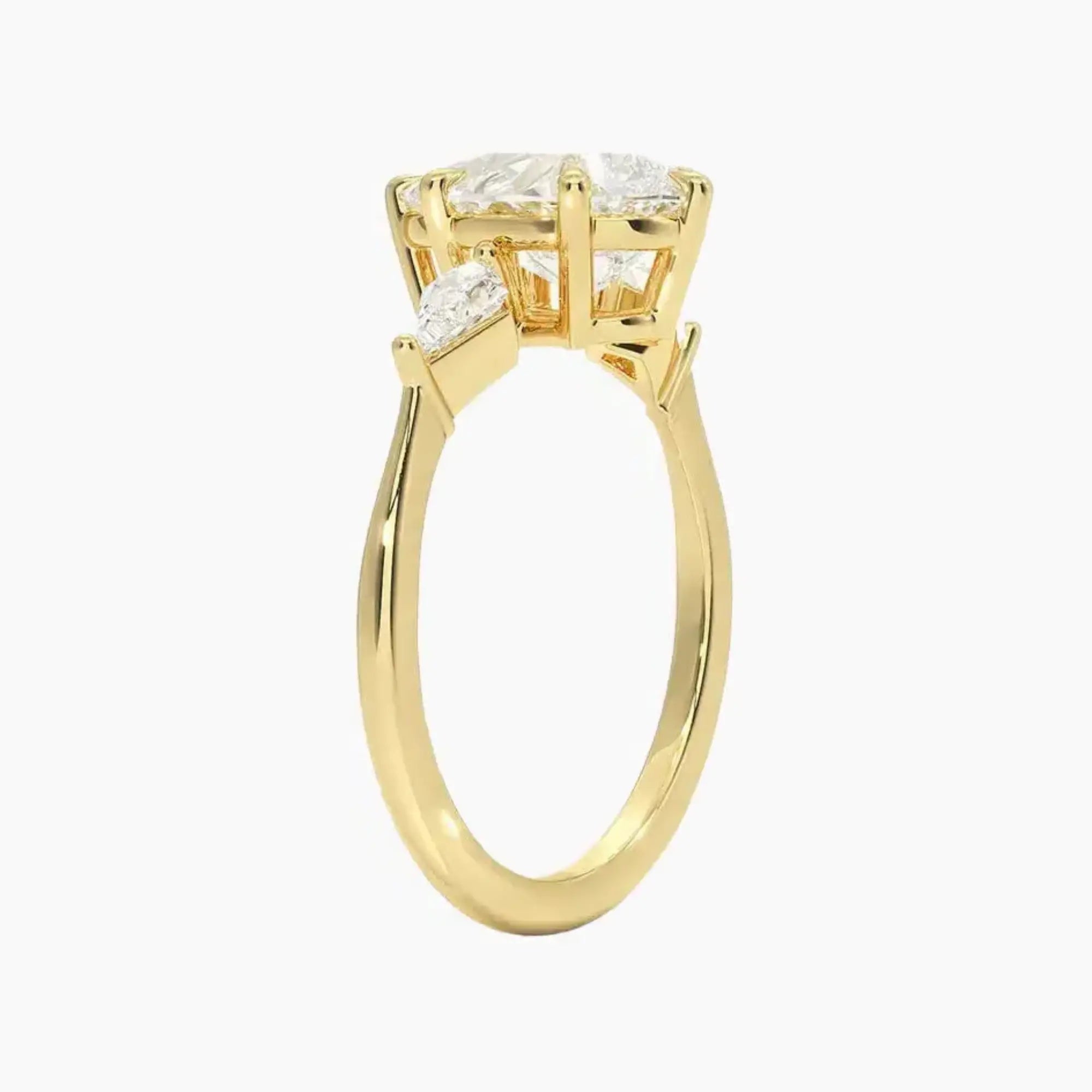 OBSER556 - Isolde Three Stone Pear engagement ring setting view 8