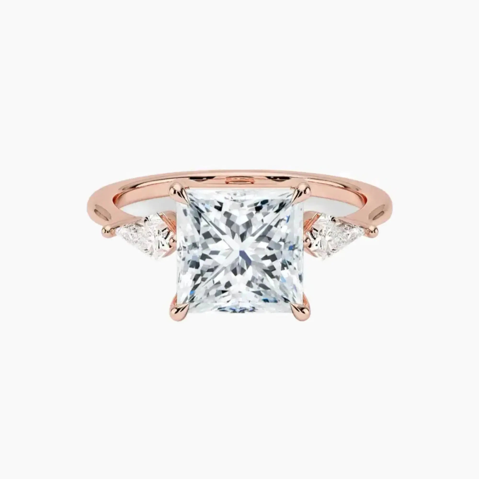 OBSER555 - Isolde Three Stone Princess engagement ring setting view 4