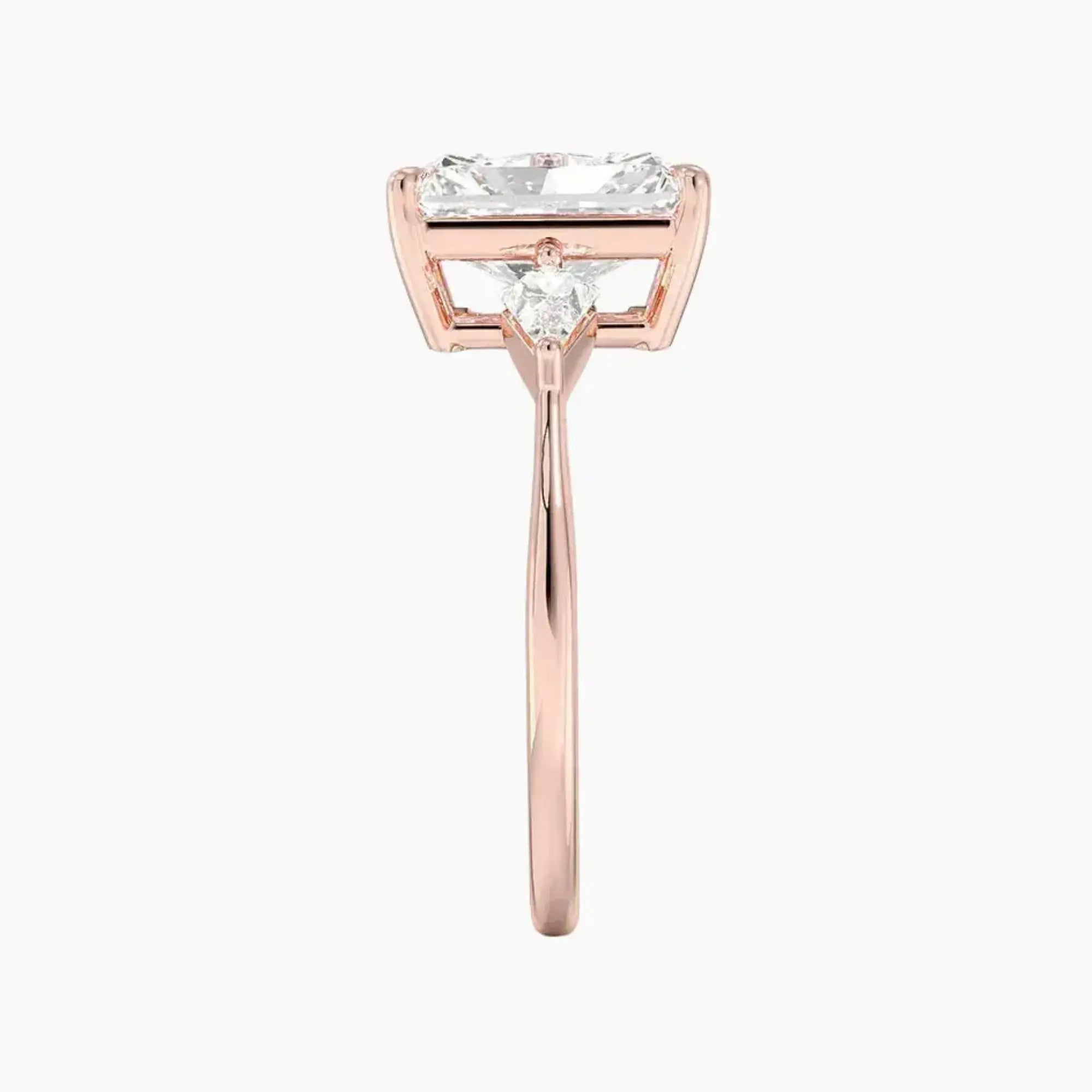 OBSER551 - Isolde Three Stone Radiant engagement ring setting view 6