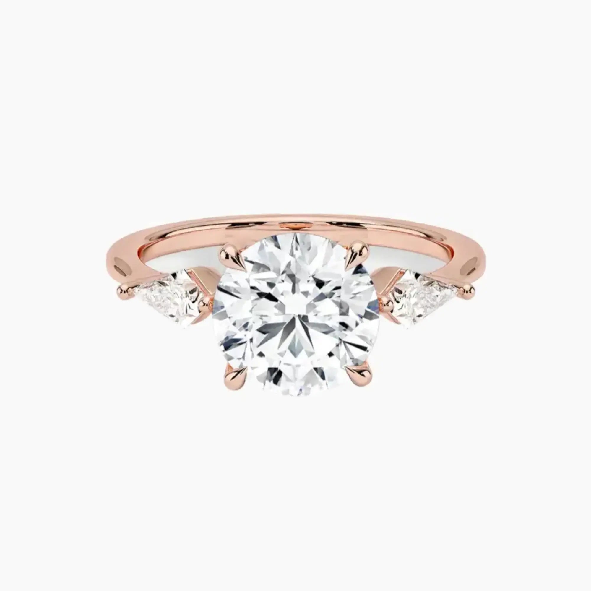 OBSER559 - Isolde Three Stone Round engagement ring setting view 4