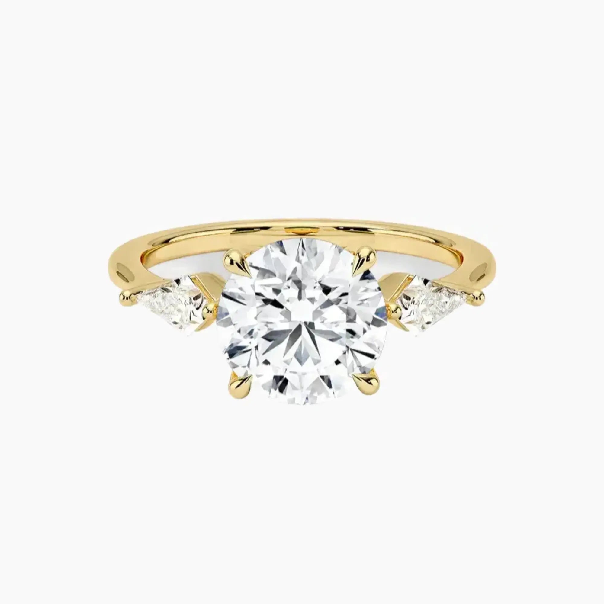OBSER559 - Isolde Three Stone Round engagement ring setting view 7