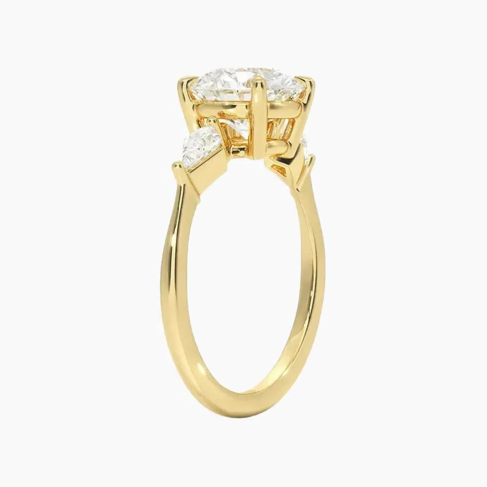 OBSER559 - Isolde Three Stone Round engagement ring setting view 8