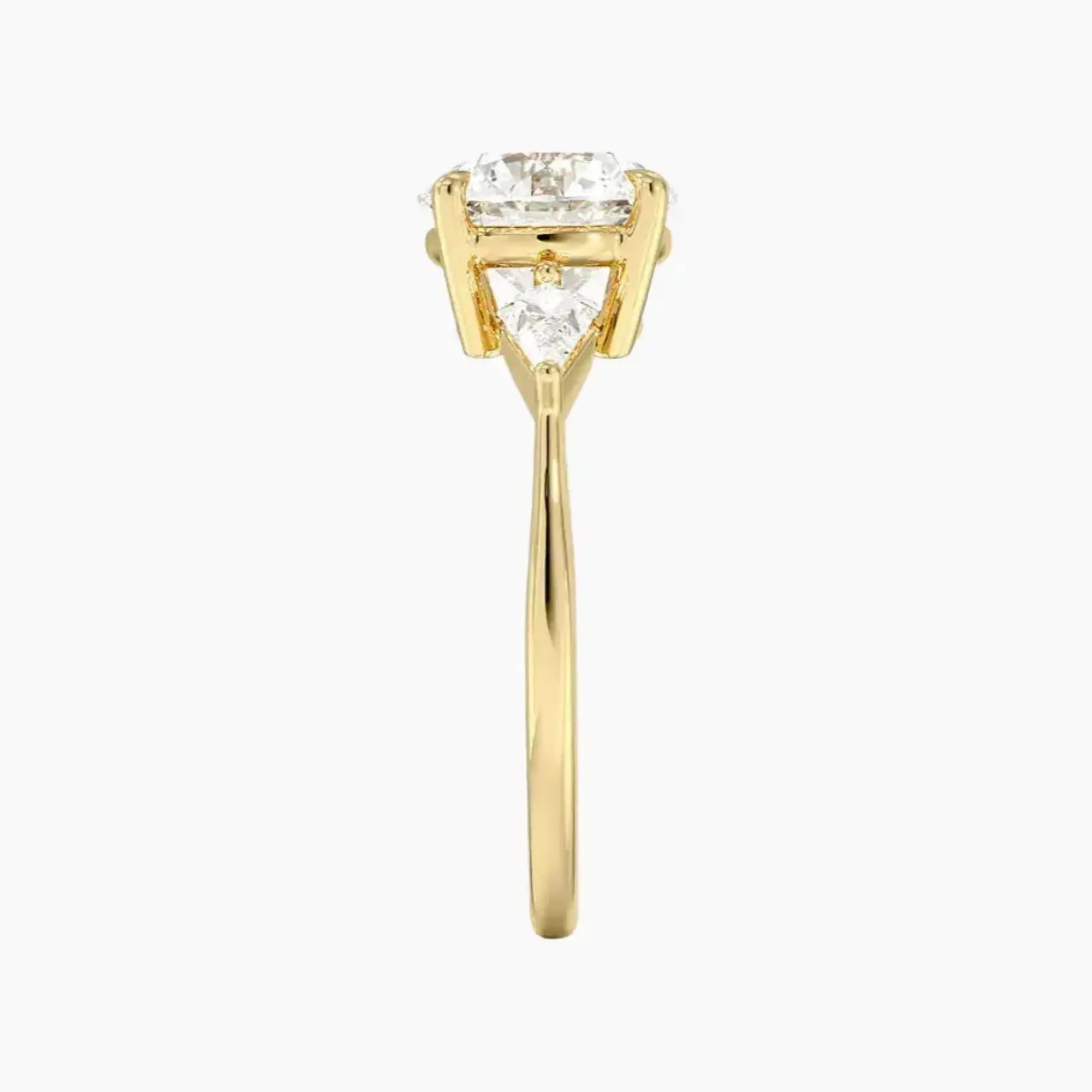 OBSER559 - Isolde Three Stone Round engagement ring setting view 9